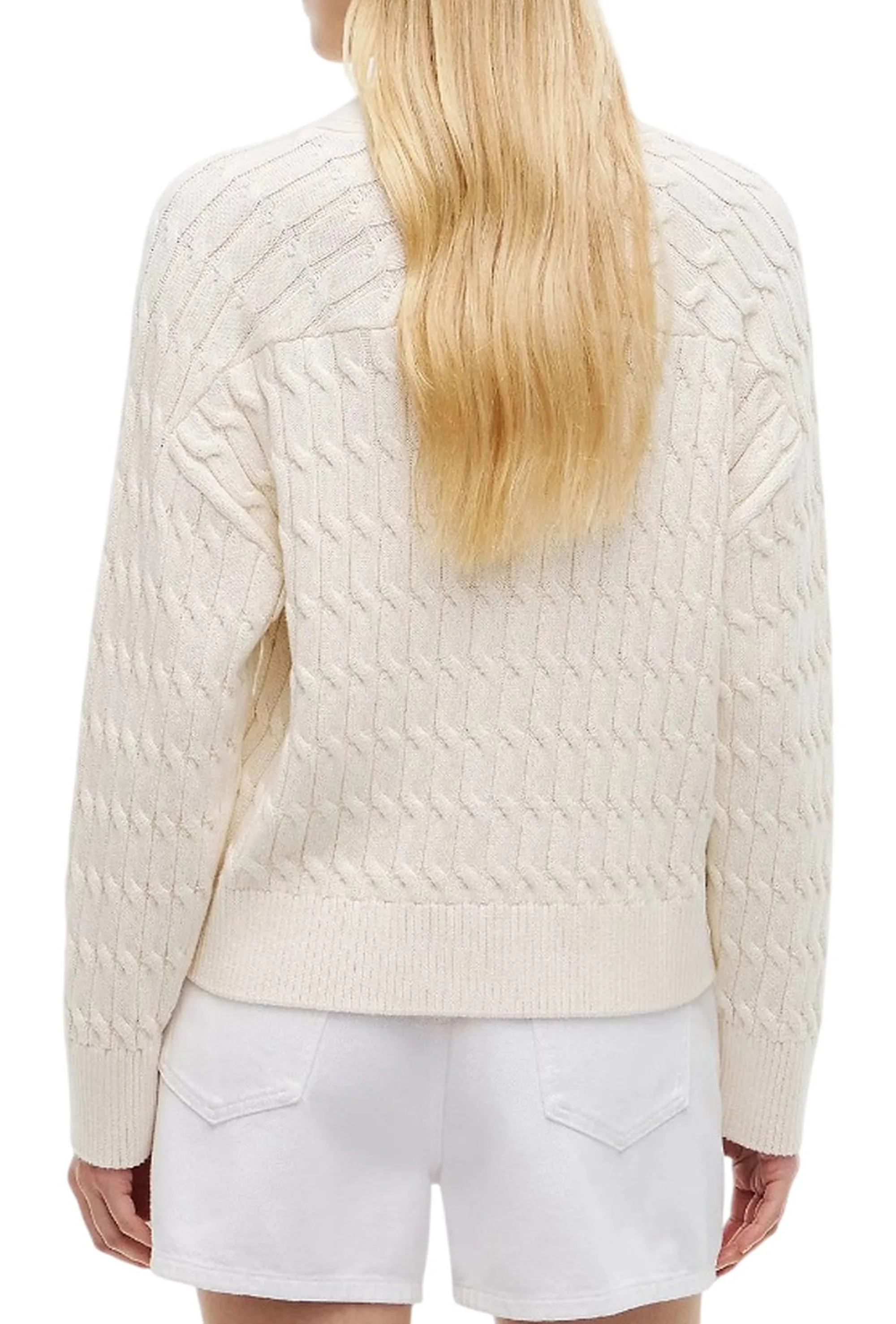 Tommy Hilfiger Cardigan Oversize In Maglia Avorio Ww0Ww50078 184914