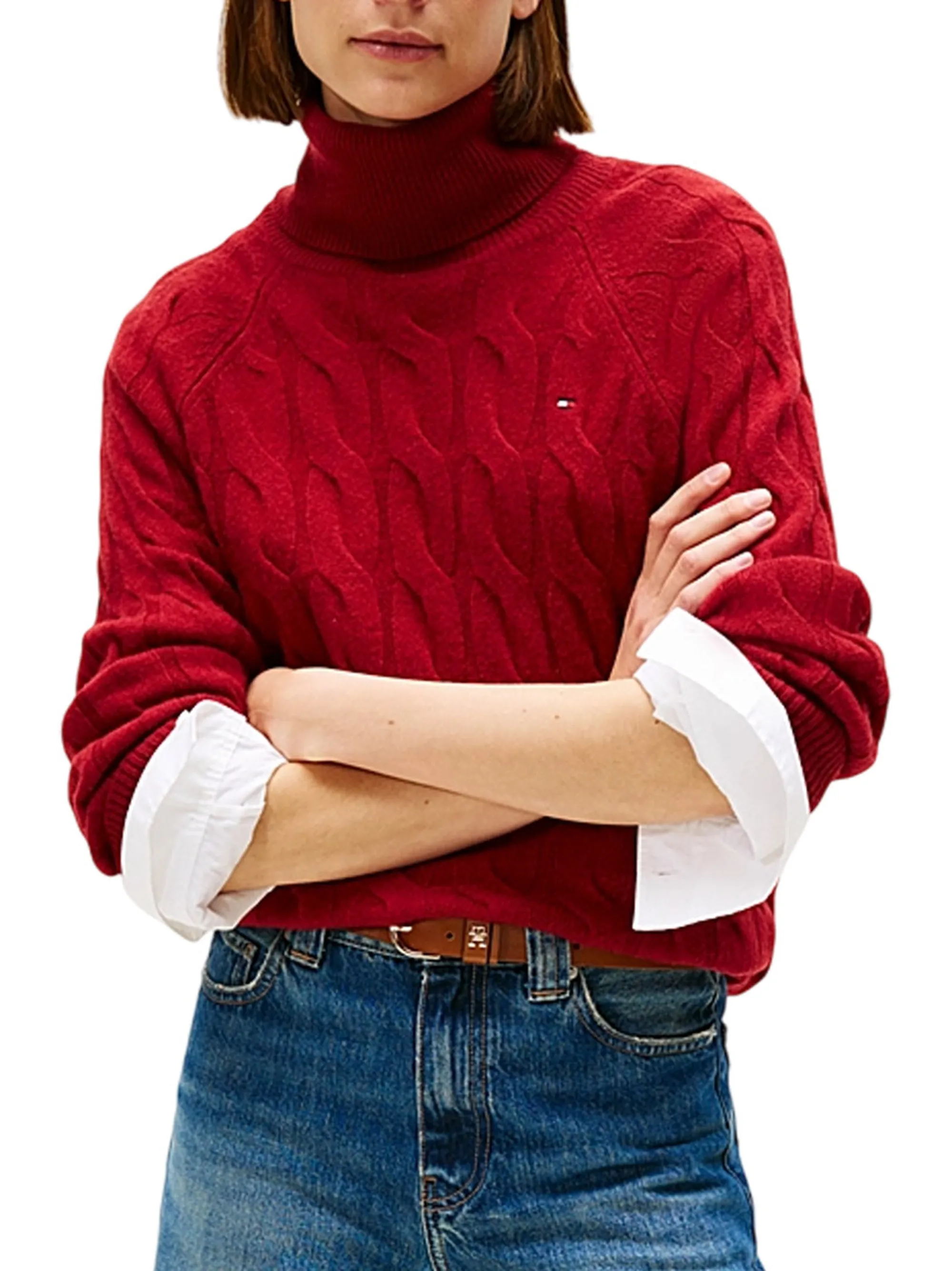 Tommy Hilfiger B'Turtleneck ' Red Ww0Ww46791 164873