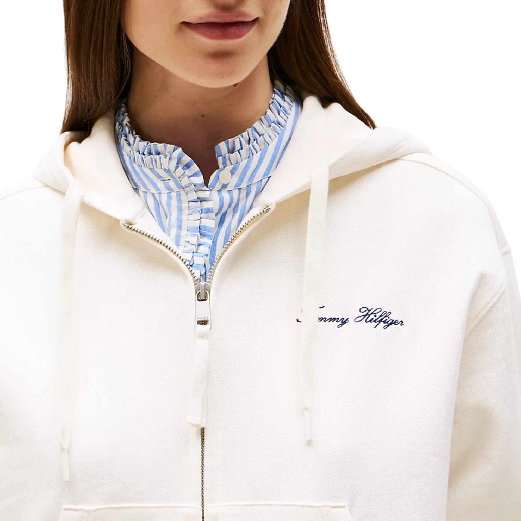 Tommy Hilfiger B'Hoodie' Ivory Ww0Ww45742 155417