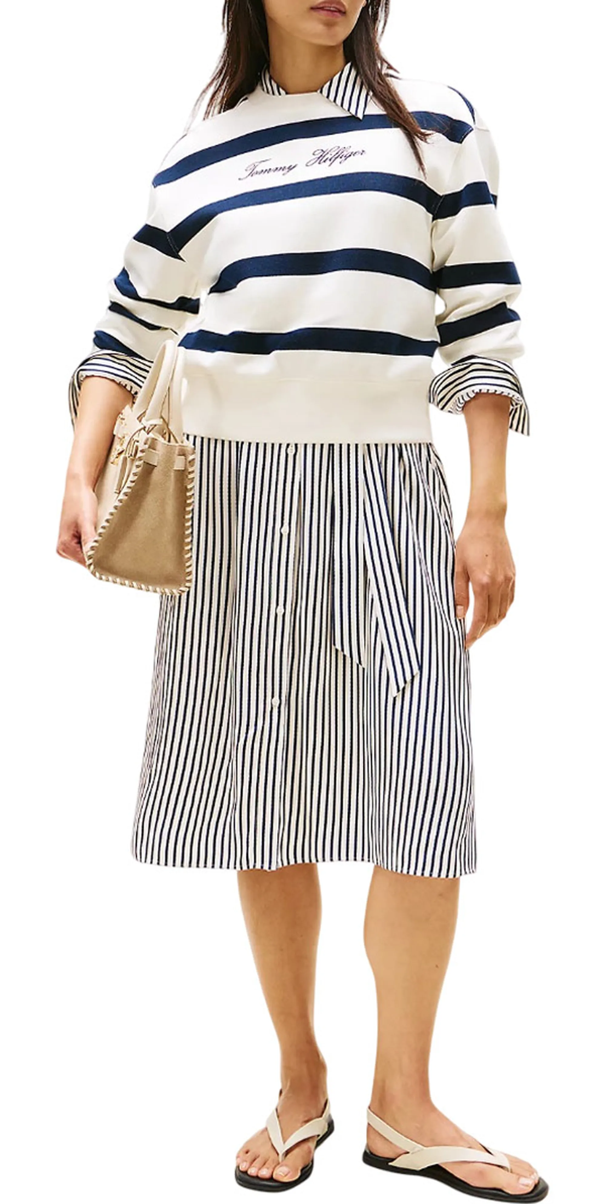 Tommy Hilfiger Felpa Avorio Ww0Ww45743 155388