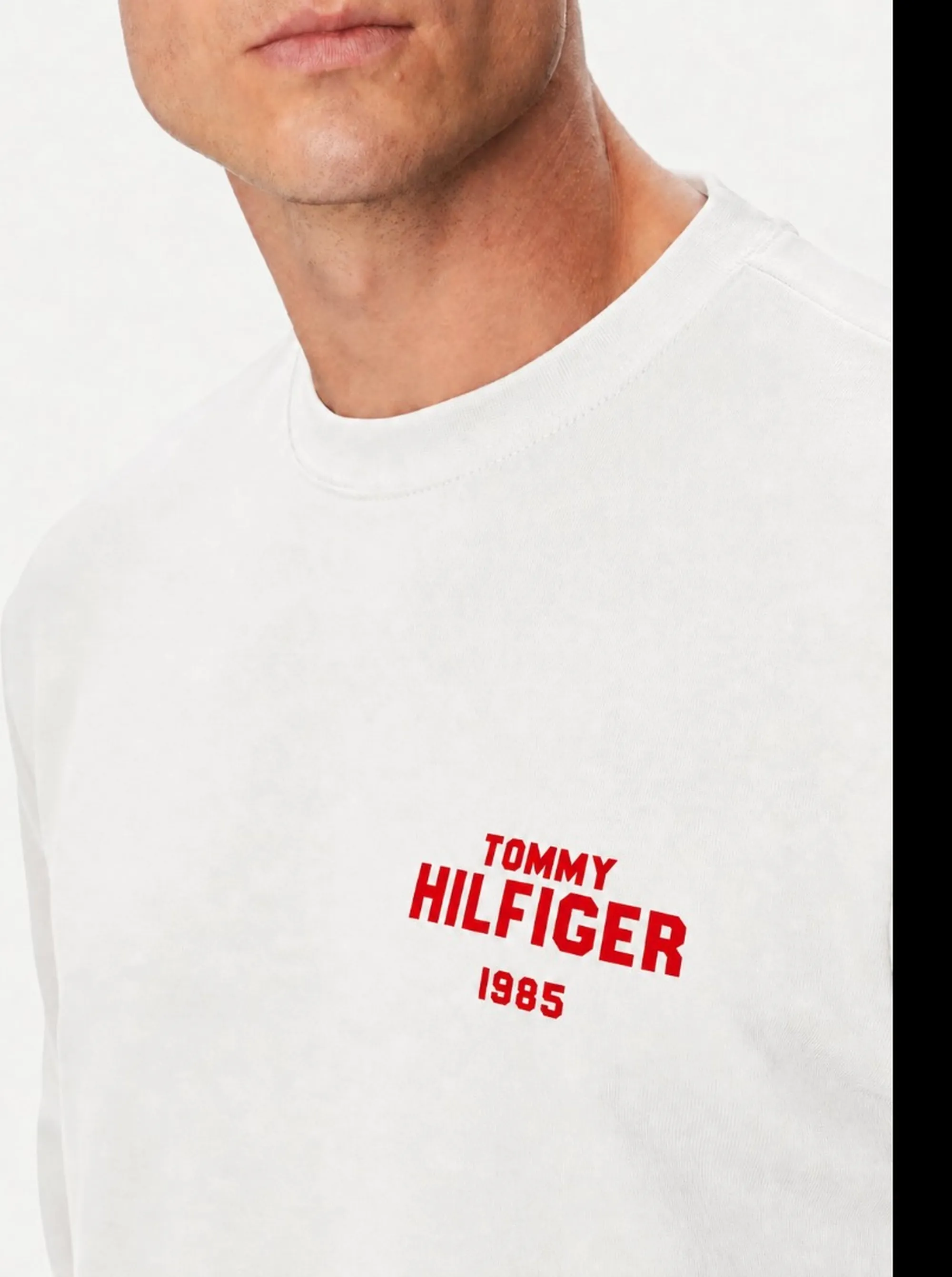 Tommy Hilfiger Felpa 1985 In Spugna Bianco Mw0Mw44938 191597