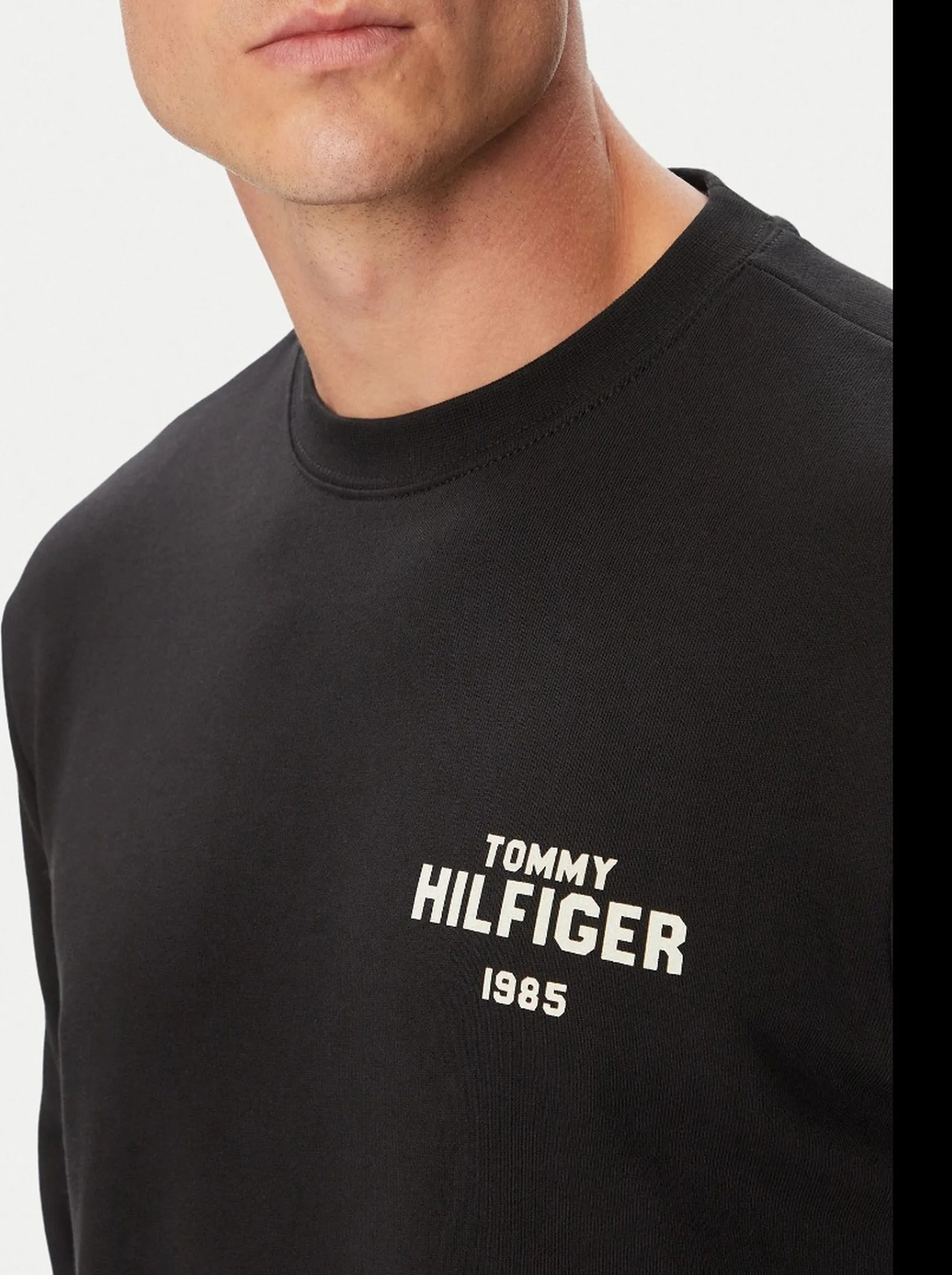 Tommy Hilfiger Felpa 1985 In Spugna Nero Mw0Mw44938 191577