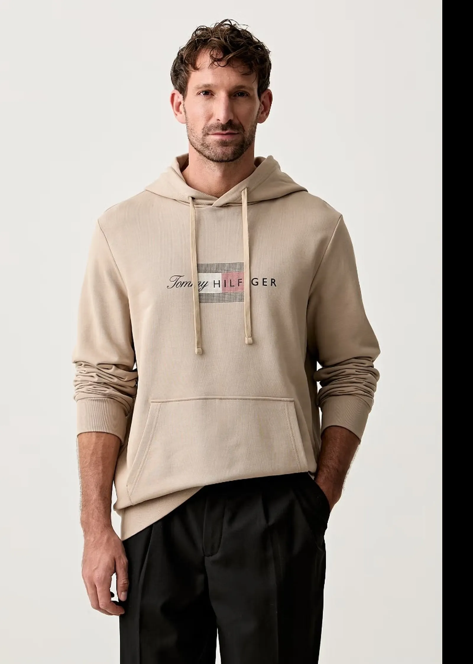 Tommy Hilfiger Felpa  Flag Beige Mw0Mw43220 184322