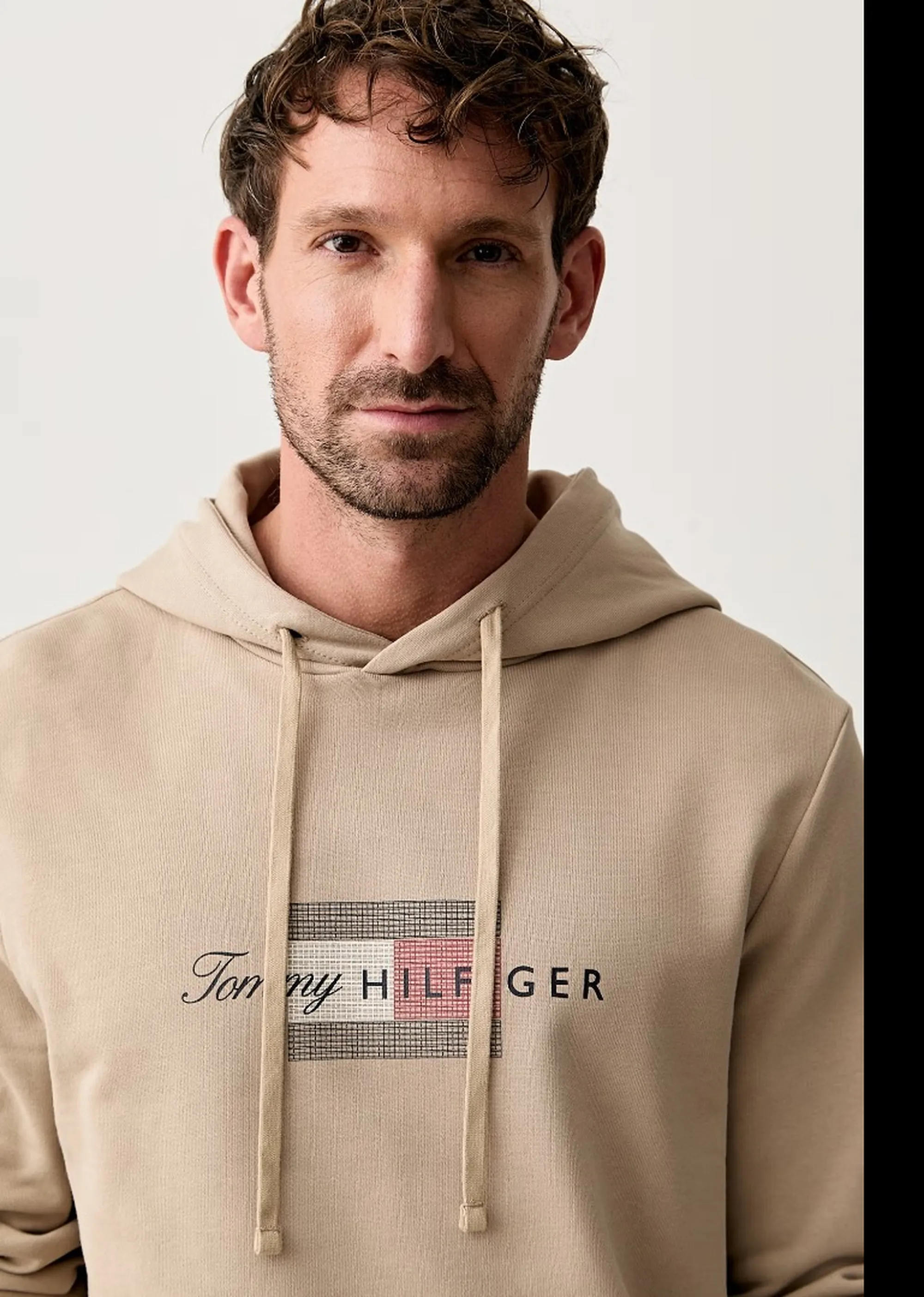 Tommy Hilfiger B' Flag Hoodie' Beige Mw0Mw43220 184325