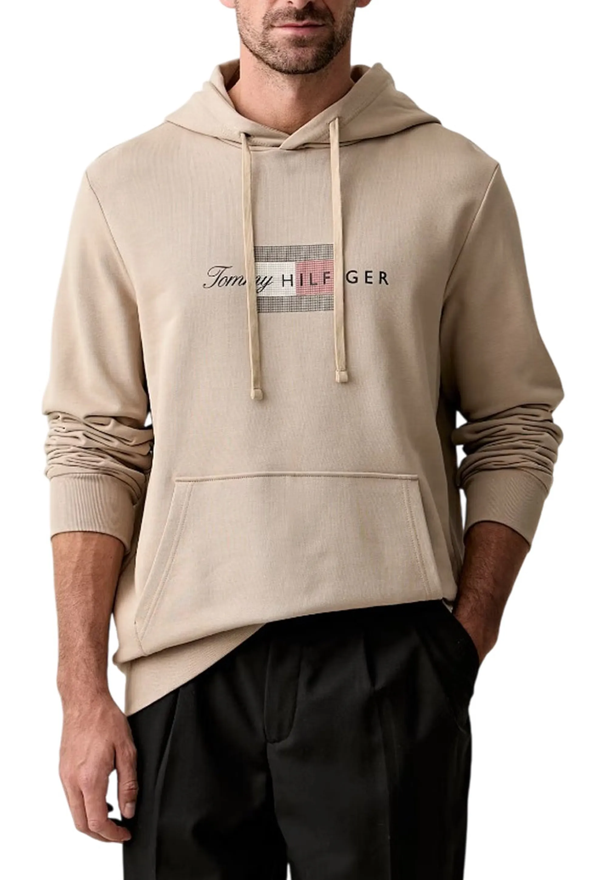Tommy Hilfiger Felpa  Flag Beige Mw0Mw43220 184768