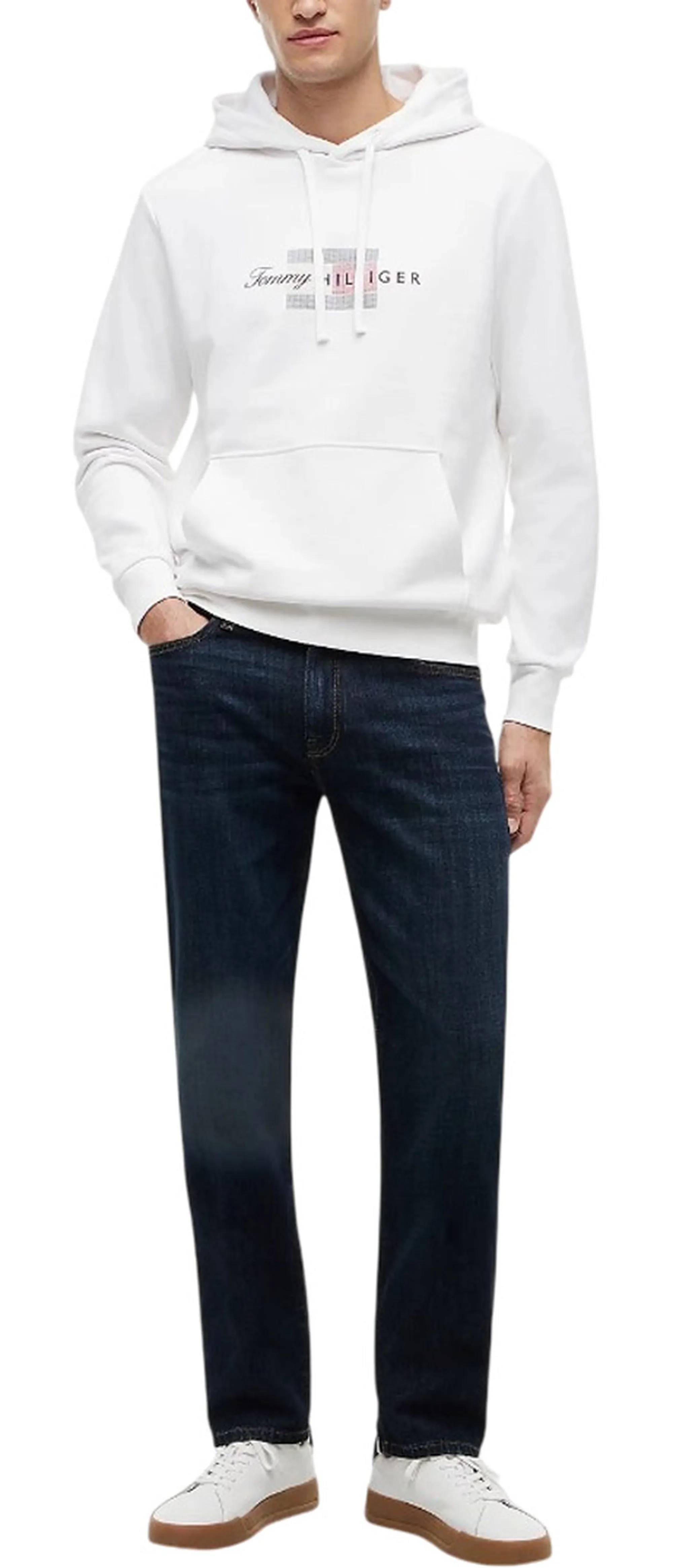 Tommy Hilfiger Felpa  Flag Bianco Mw0Mw43220 184778