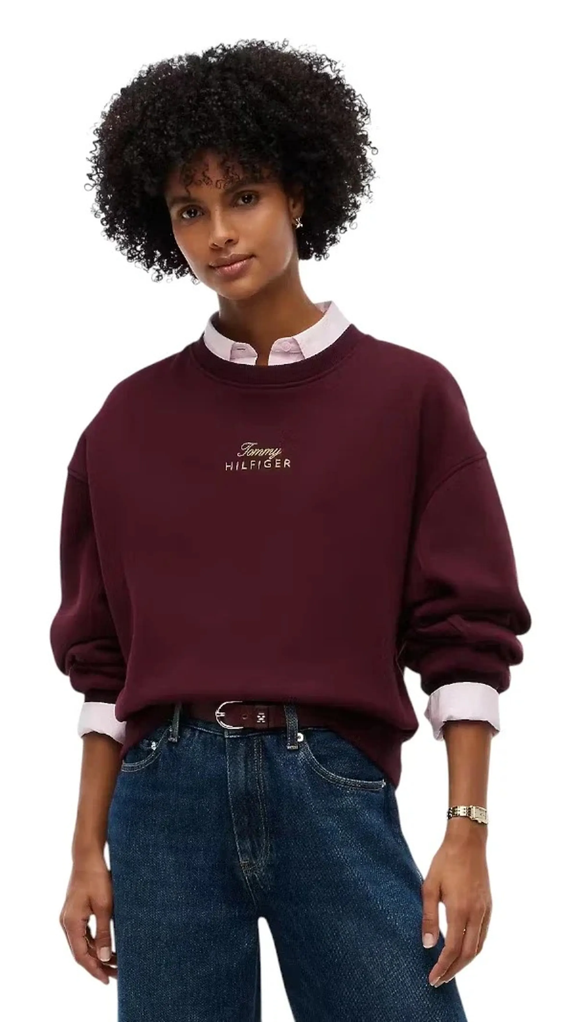 Tommy Hilfiger B'Gold  Sweater' Burgundy Ww0Ww51724 193160