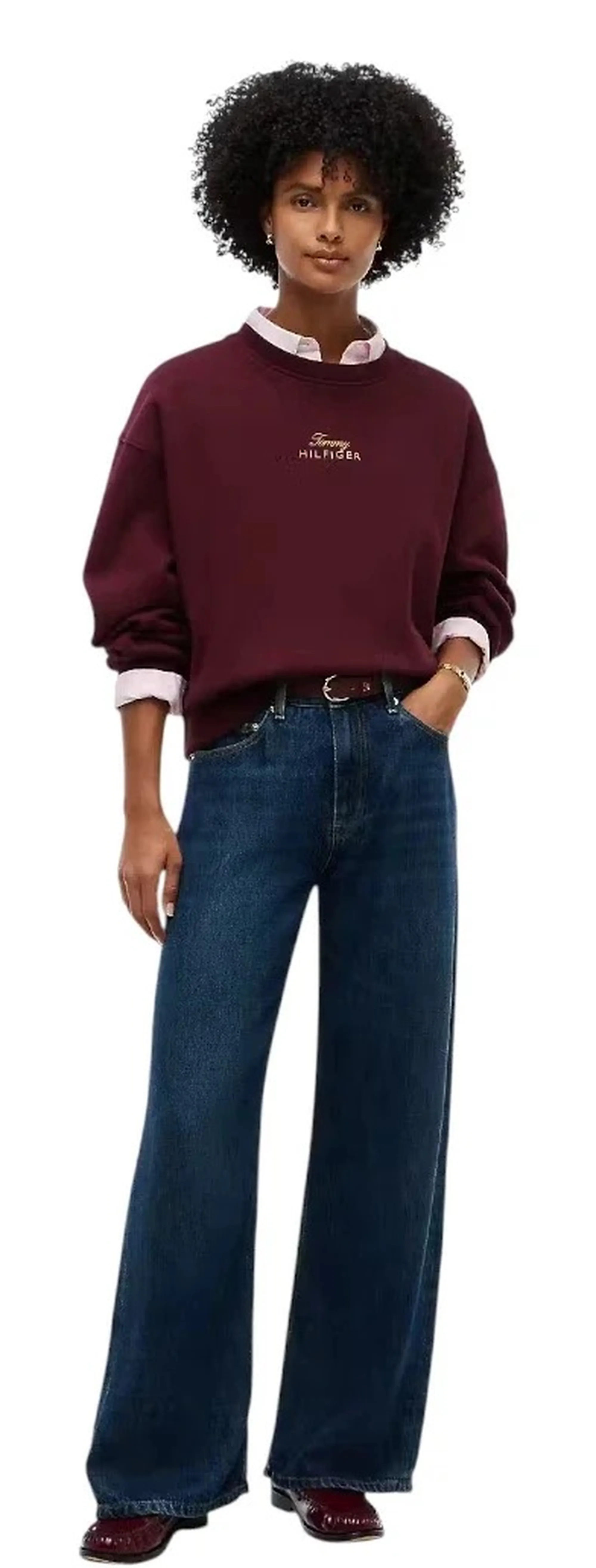 Tommy Hilfiger B'Gold  Sweater' Burgundy Ww0Ww51724 193161