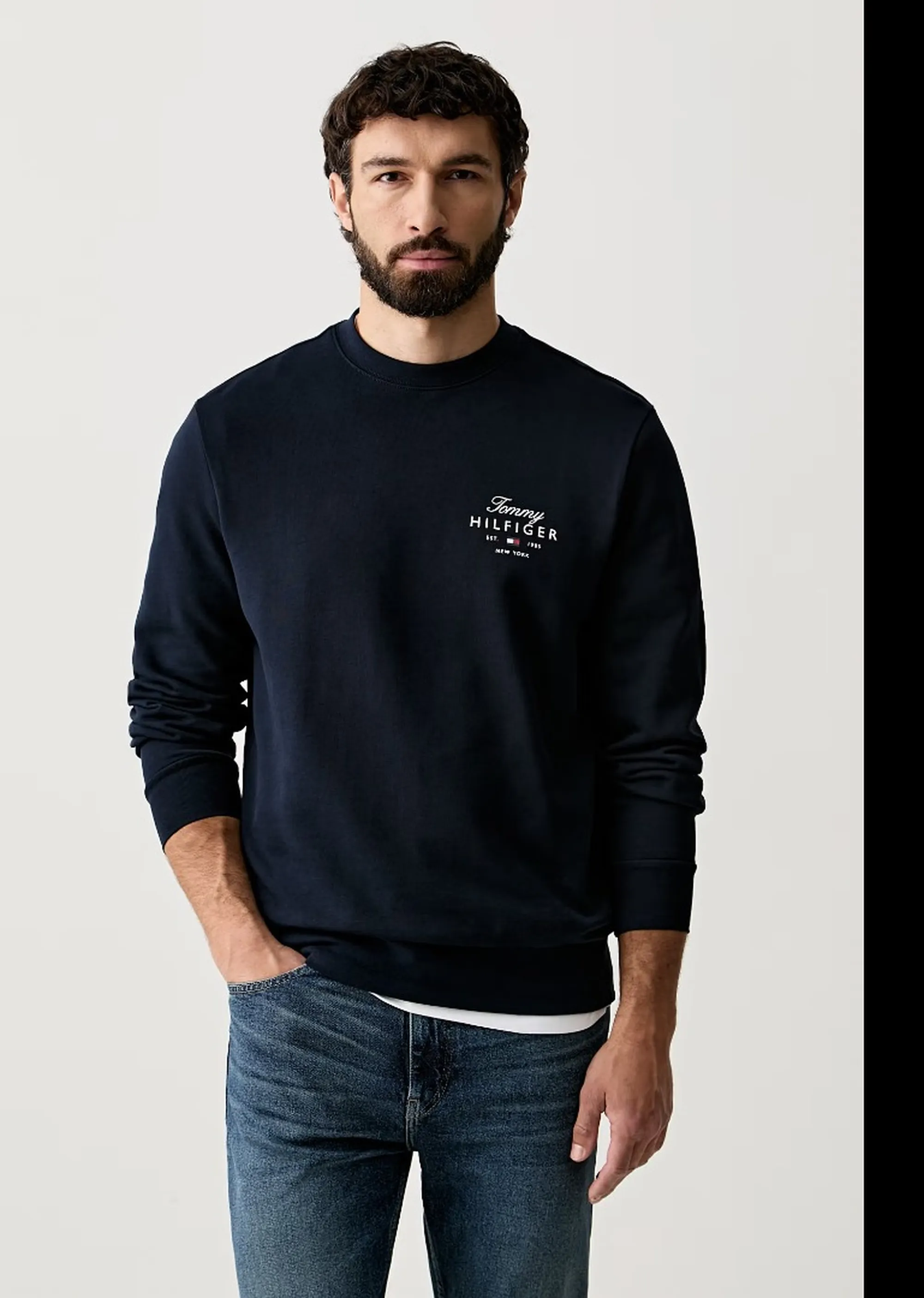 Tommy Hilfiger B' Stack Sweatshirt' Dark Blue Mw0Mw43218 184306