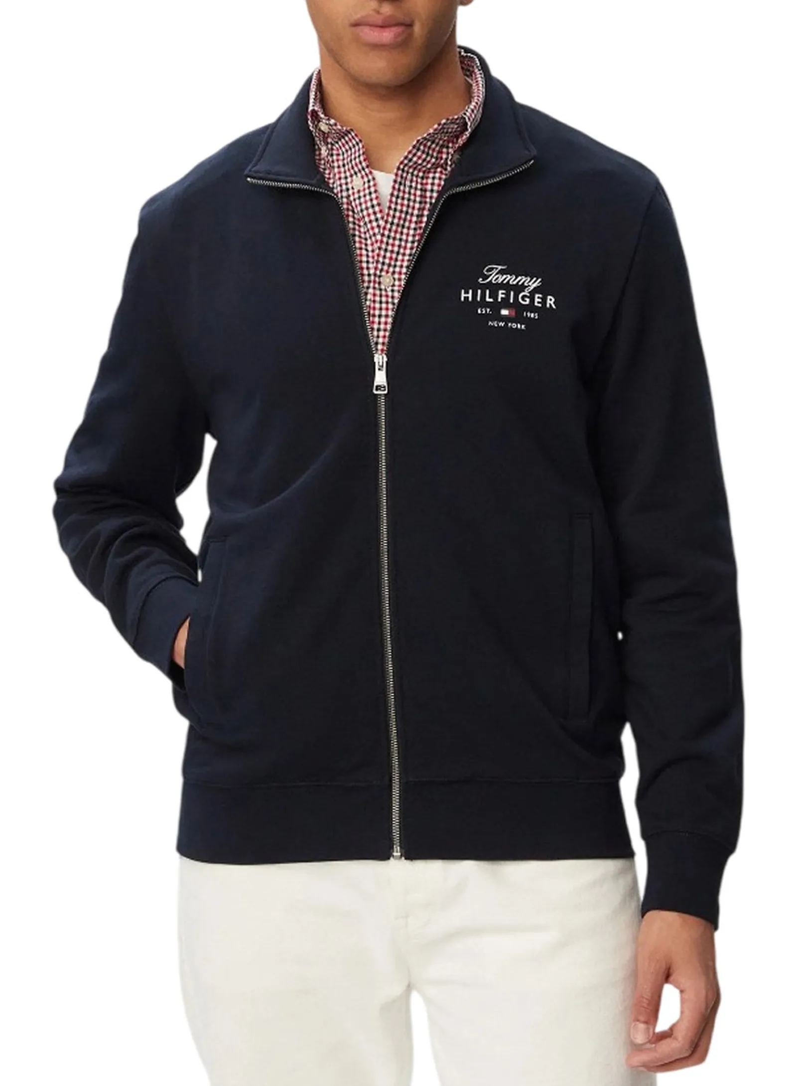 Tommy Hilfiger Felpa  Stack Blu Scuro Mw0Mw43219 184764