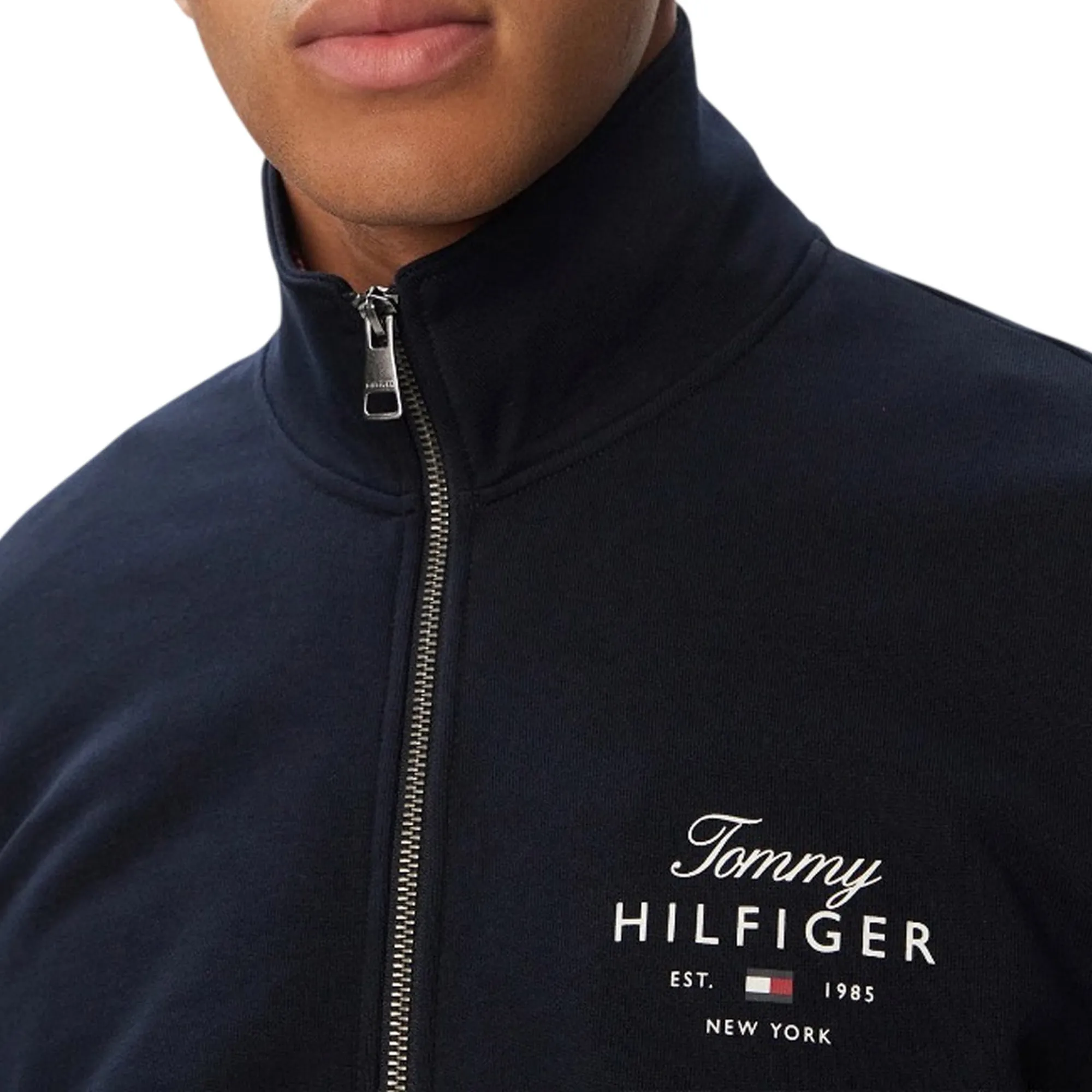 Tommy Hilfiger Felpa  Stack Blu Scuro Mw0Mw43219 184767