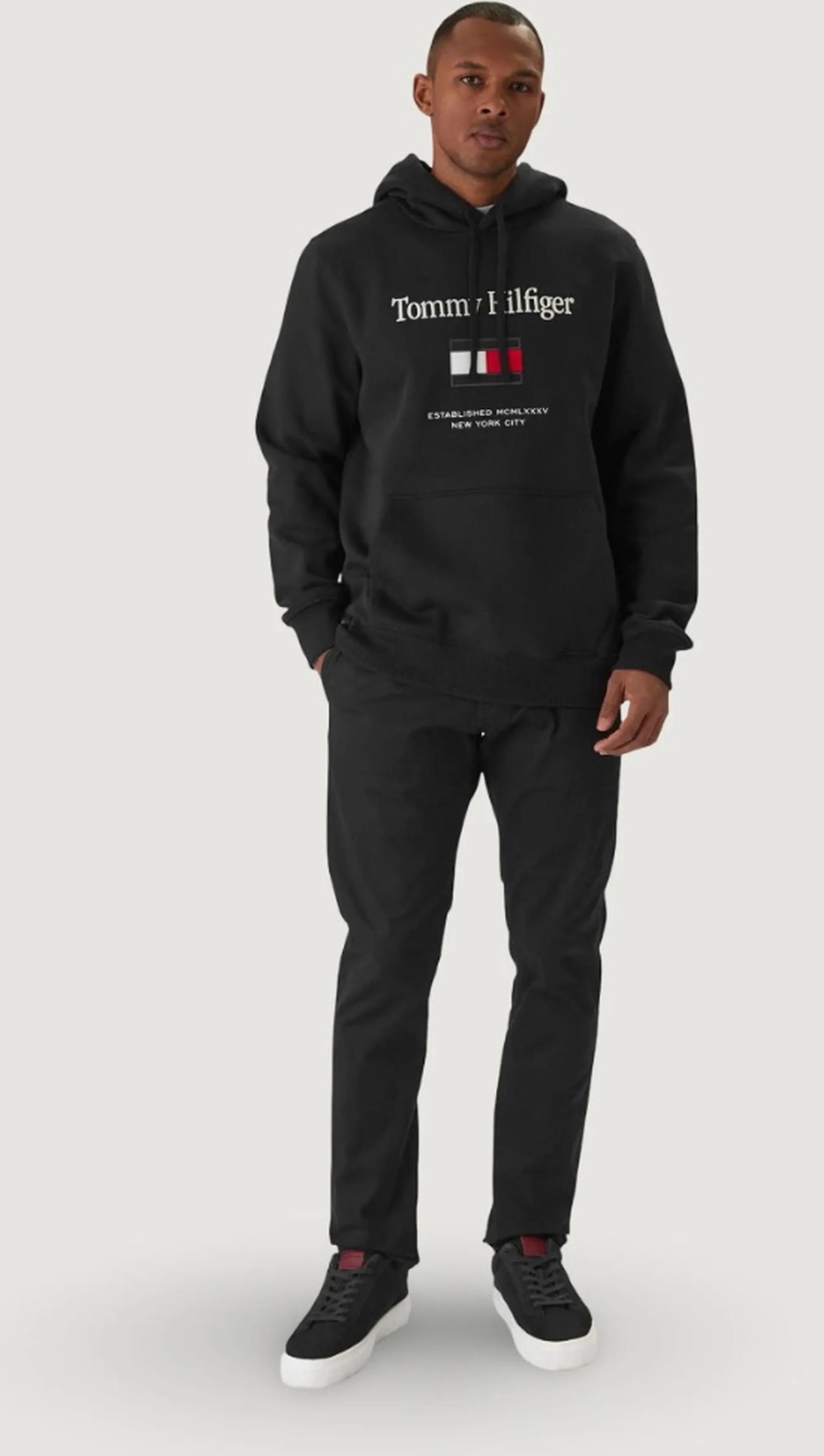 Tommy Hilfiger B'Tommy Embro Flag Hoodie' Black Mw0Mw42735 184414