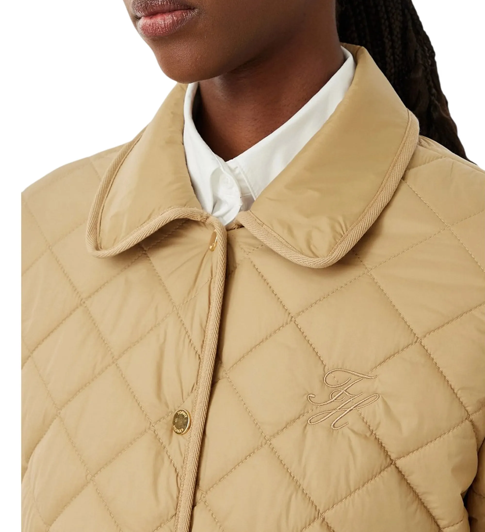Tommy Hilfiger Giubbino Padded Slim Quilt Cammello Ww0Ww50936 184977