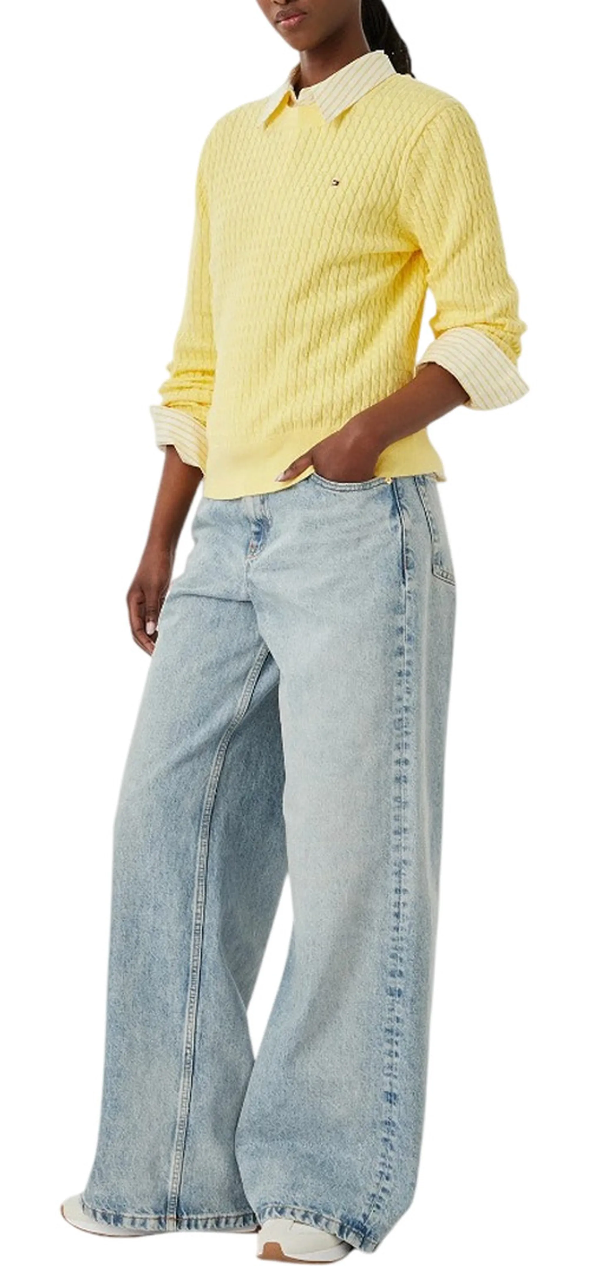 Tommy Hilfiger Jeans A Gamba Larga Denim Chiaro Ww0Ww51090 185055