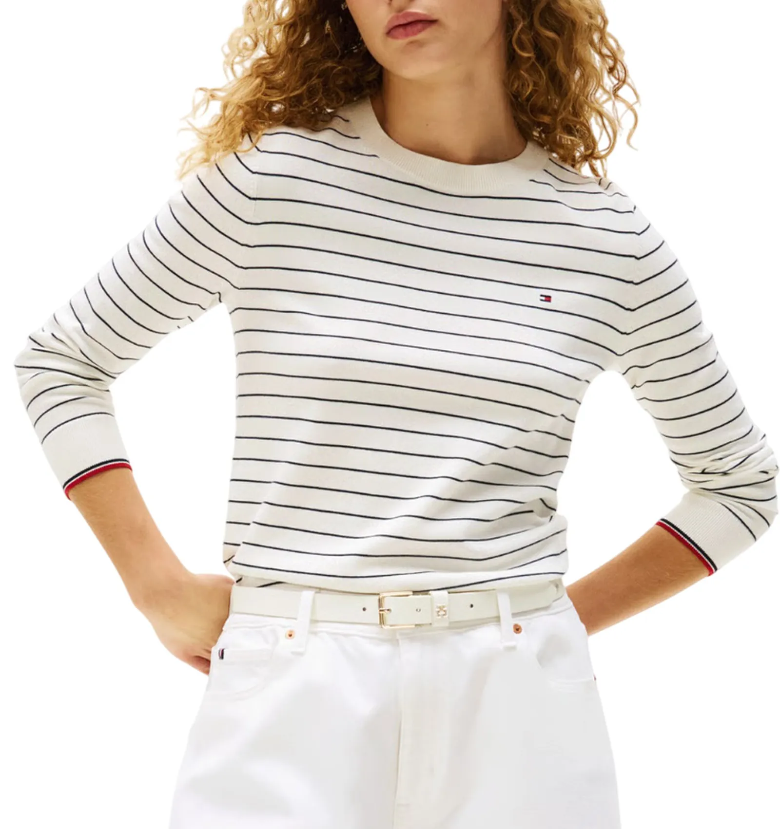 Tommy Hilfiger Maglia Avorio Ww0Ww44984 155643