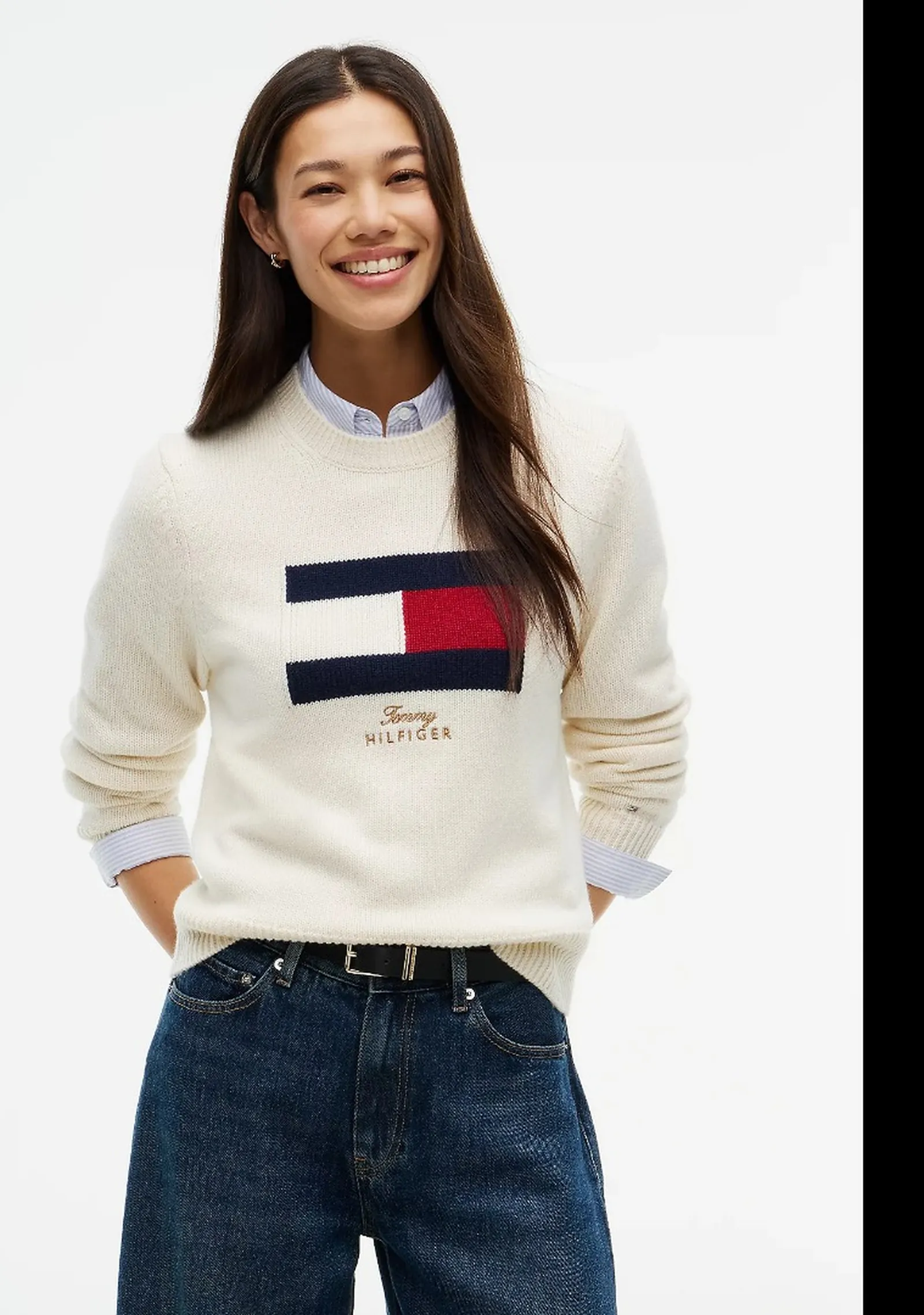 Tommy Hilfiger Maglia Avorio Ww0Ww51450 201480
