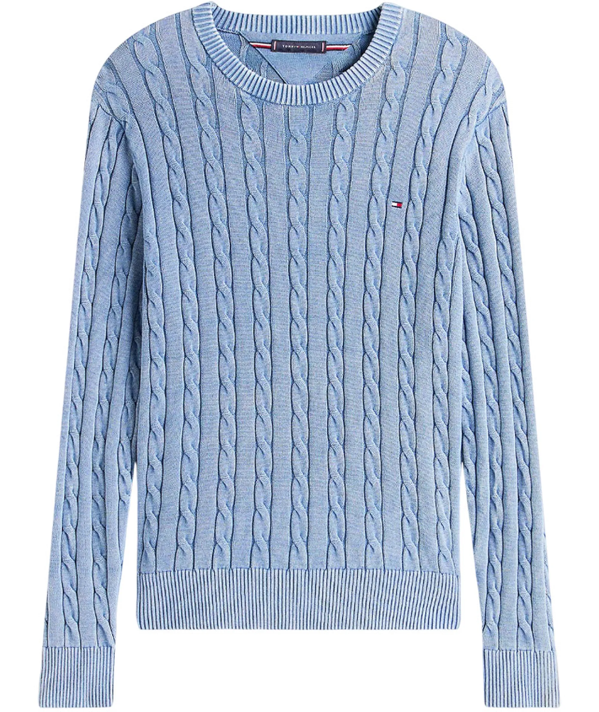 Tommy Hilfiger B'Classic Cable Sweater' Light Blu Mw0Mw39524 155798