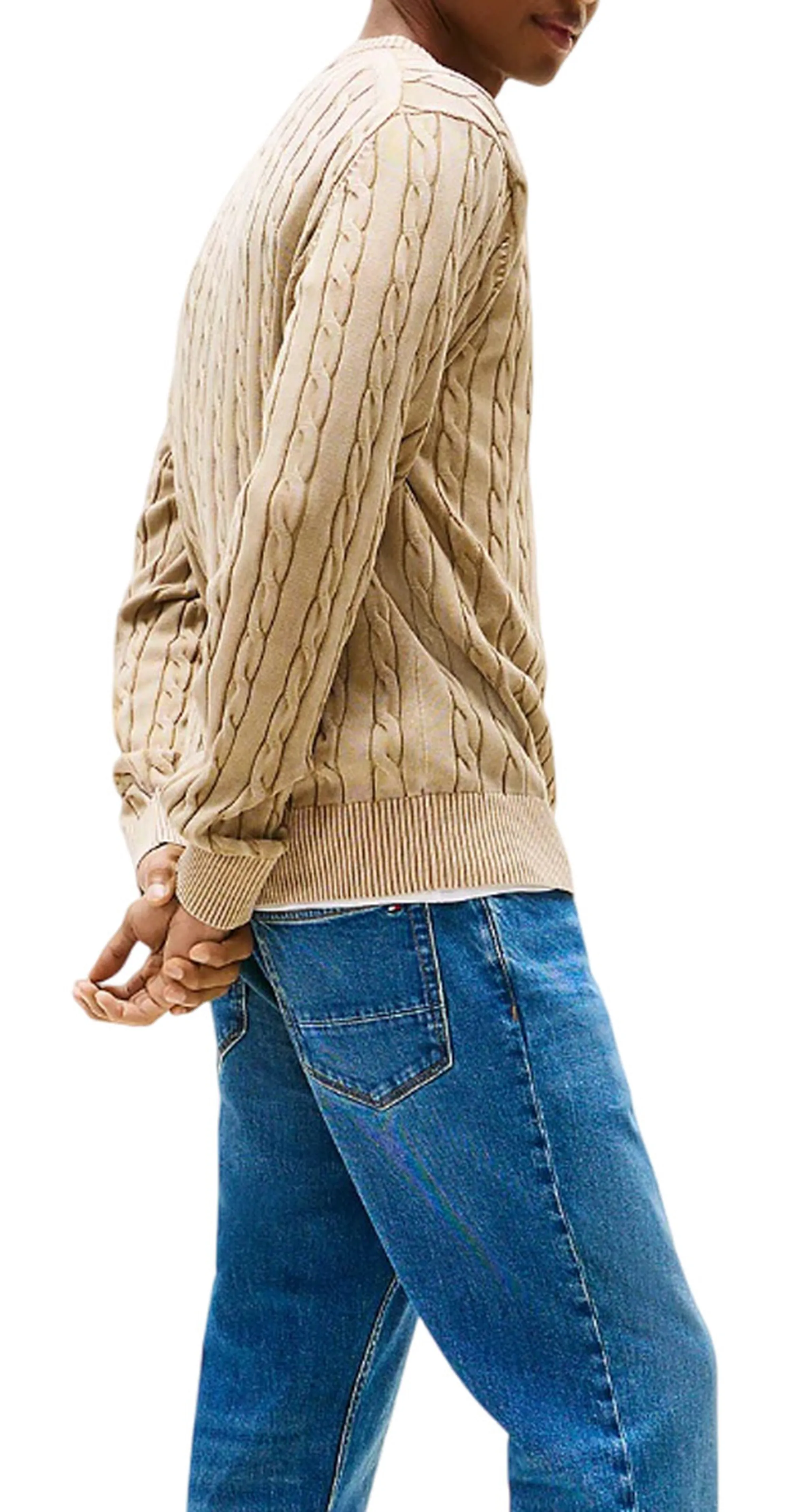 Tommy Hilfiger B'Classic Cable Sweater' Sand Mw0Mw39524 155800