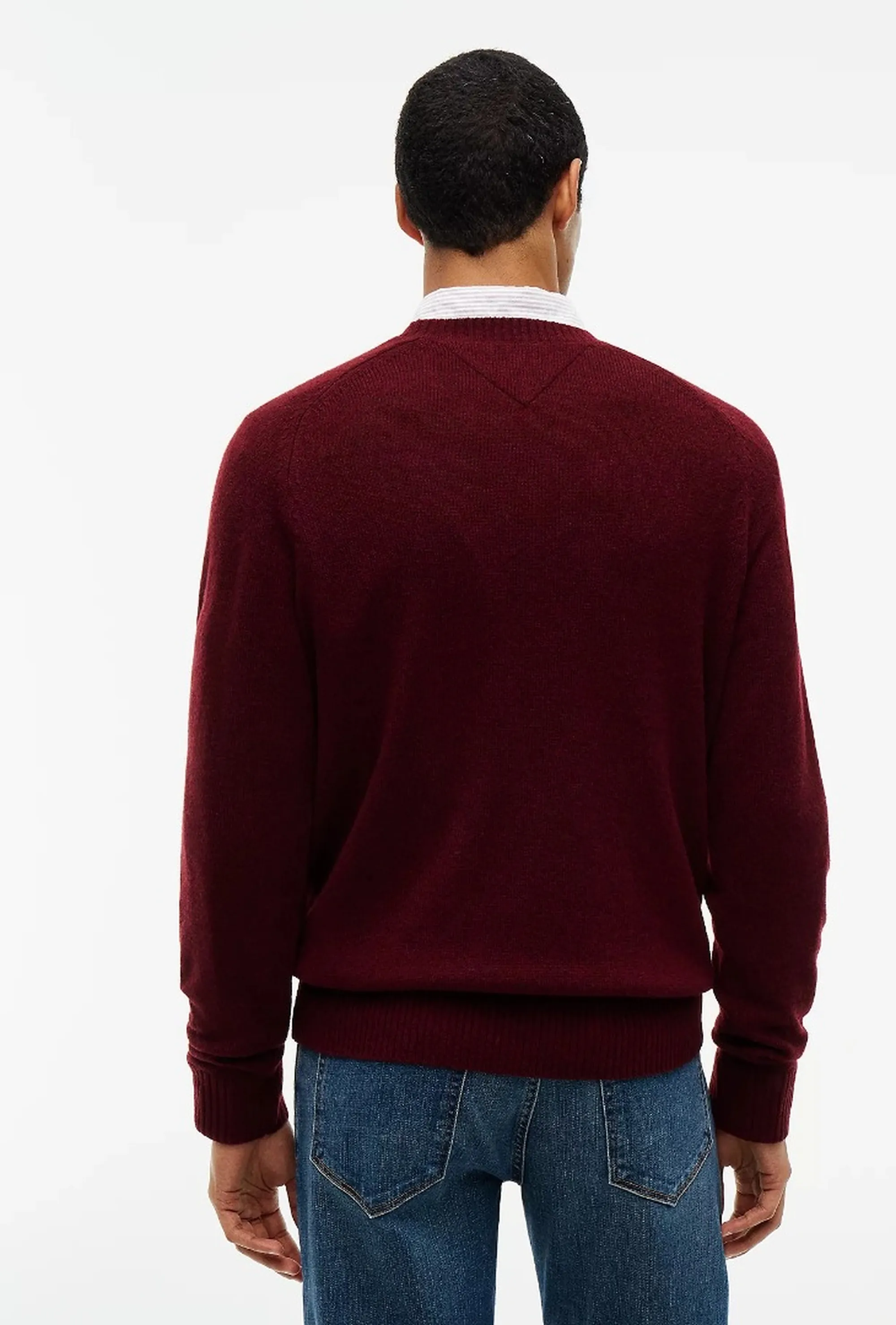 Tommy Hilfiger Maglia In Pura Lana Burgundy Mw0Mw36535 191530