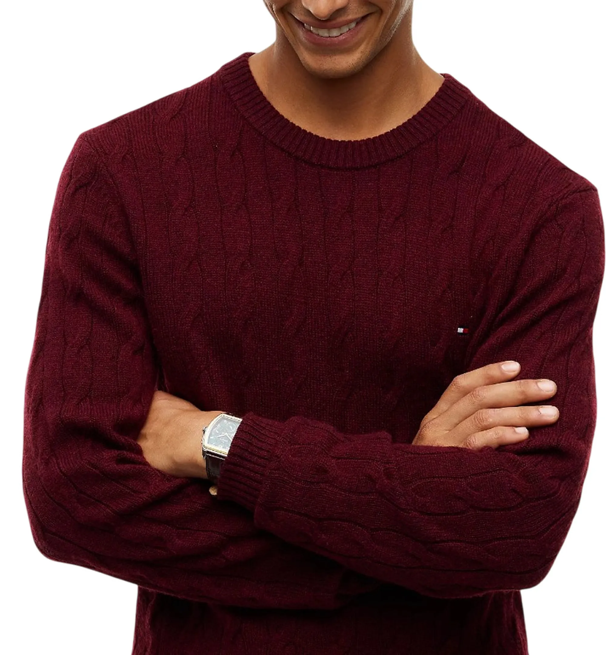 Tommy Hilfiger B'Pure Wool Sweater' Burgundy Mw0Mw40442 191693