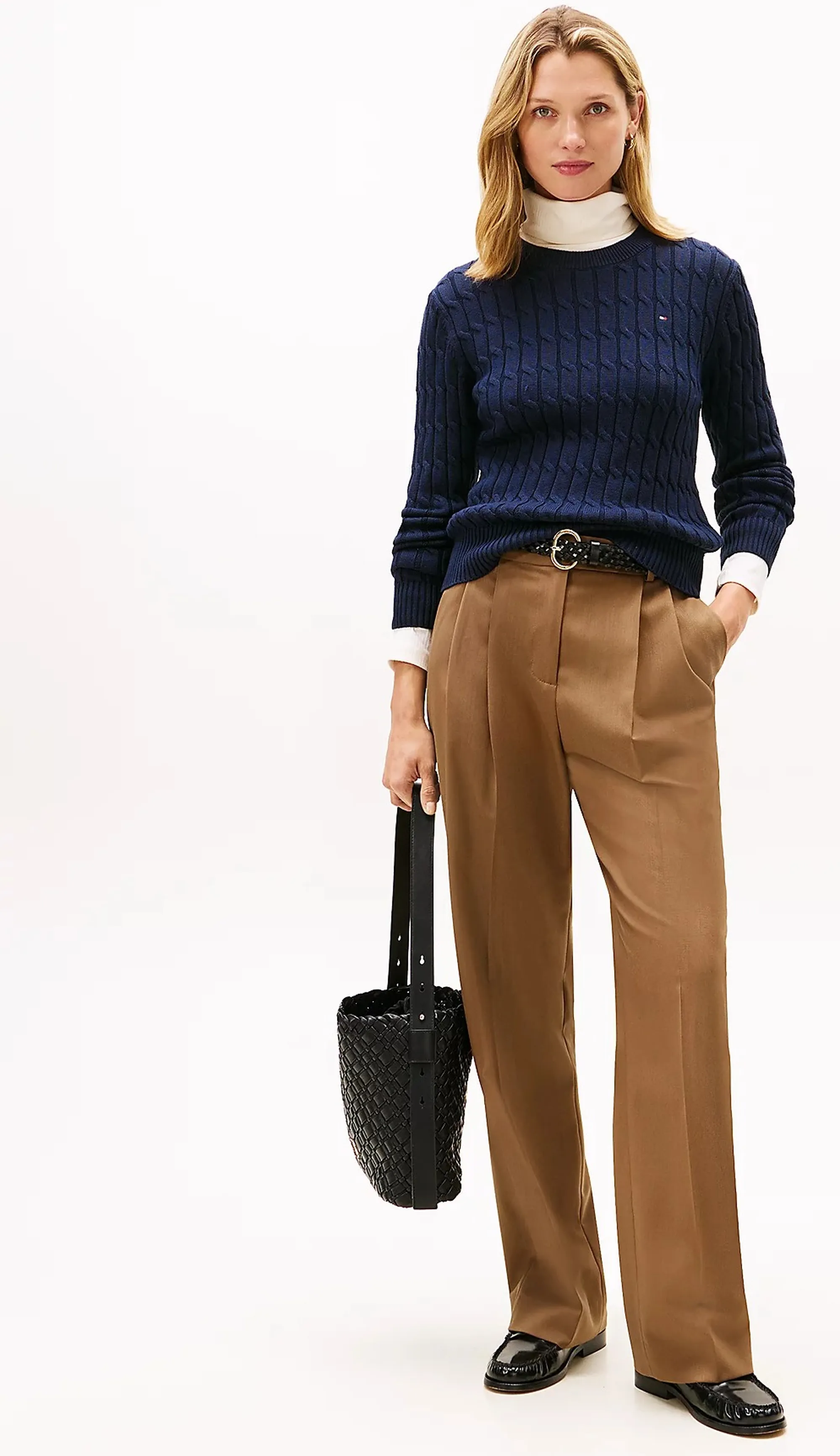 Tommy Hilfiger B'Braided Knit' Blue Ww0Ww47644 169688