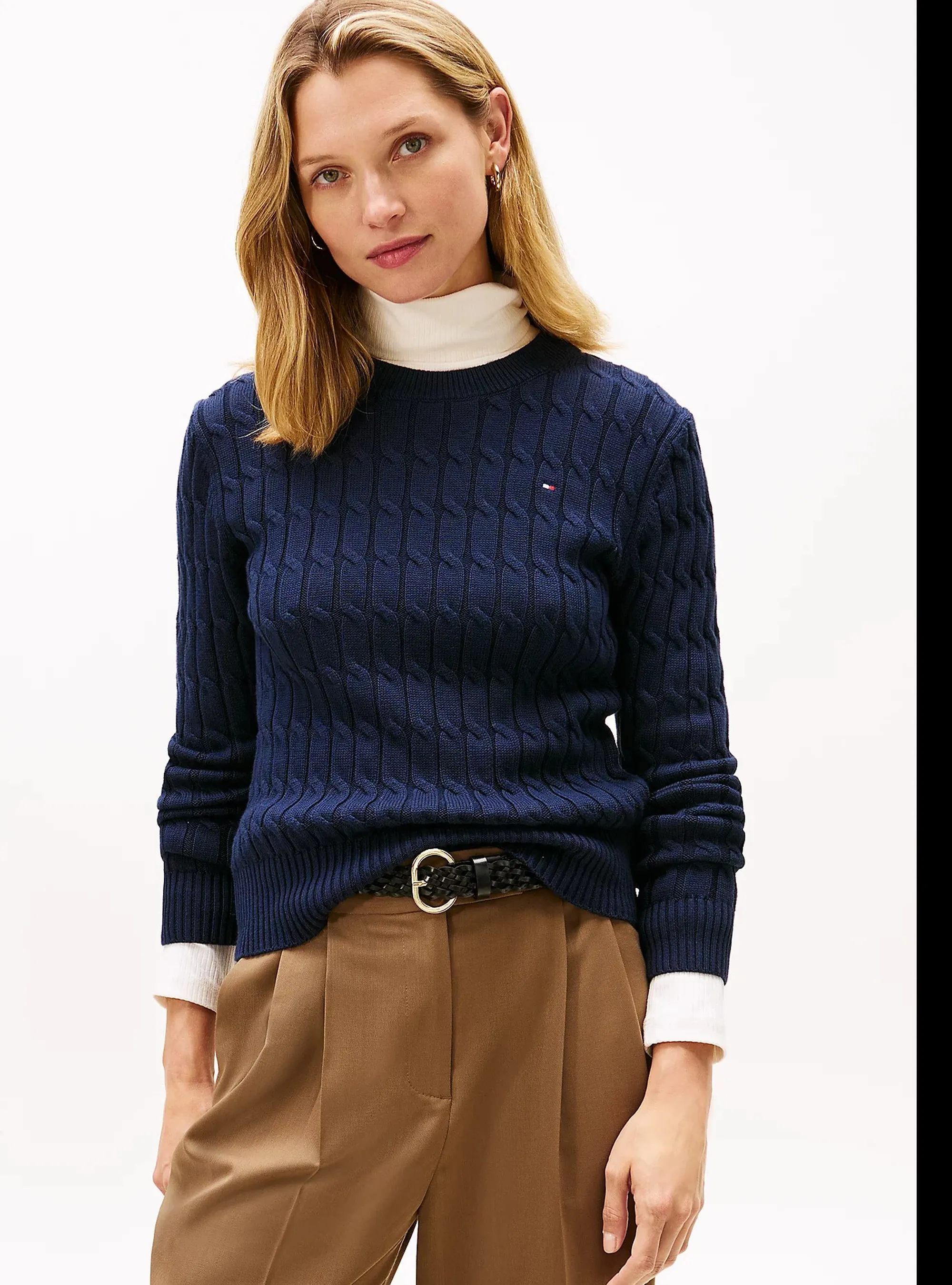 Tommy Hilfiger B'Braided Knit' Blue Ww0Ww47644 169689