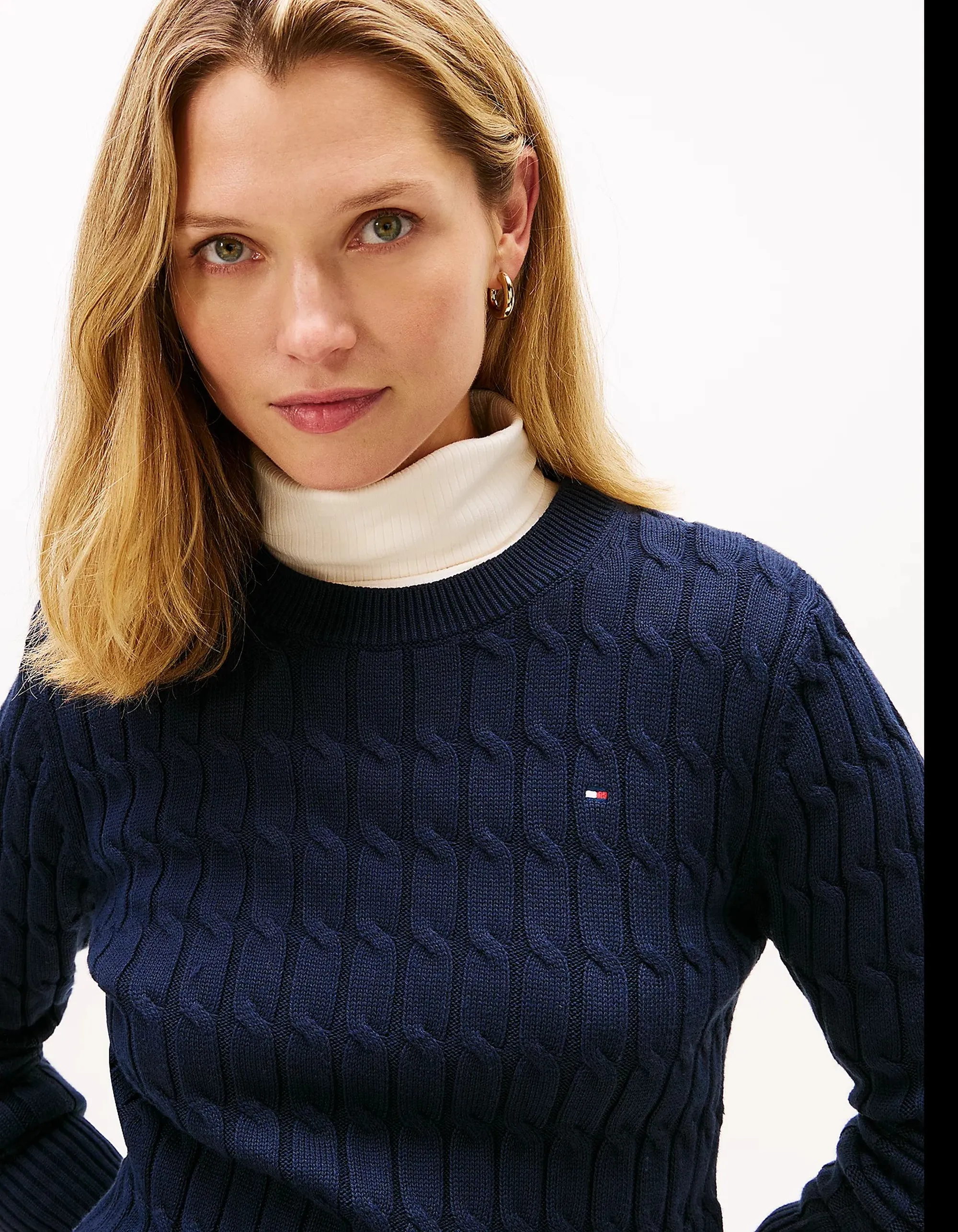 Tommy Hilfiger B'Braided Knit' Blue Ww0Ww47644 169690