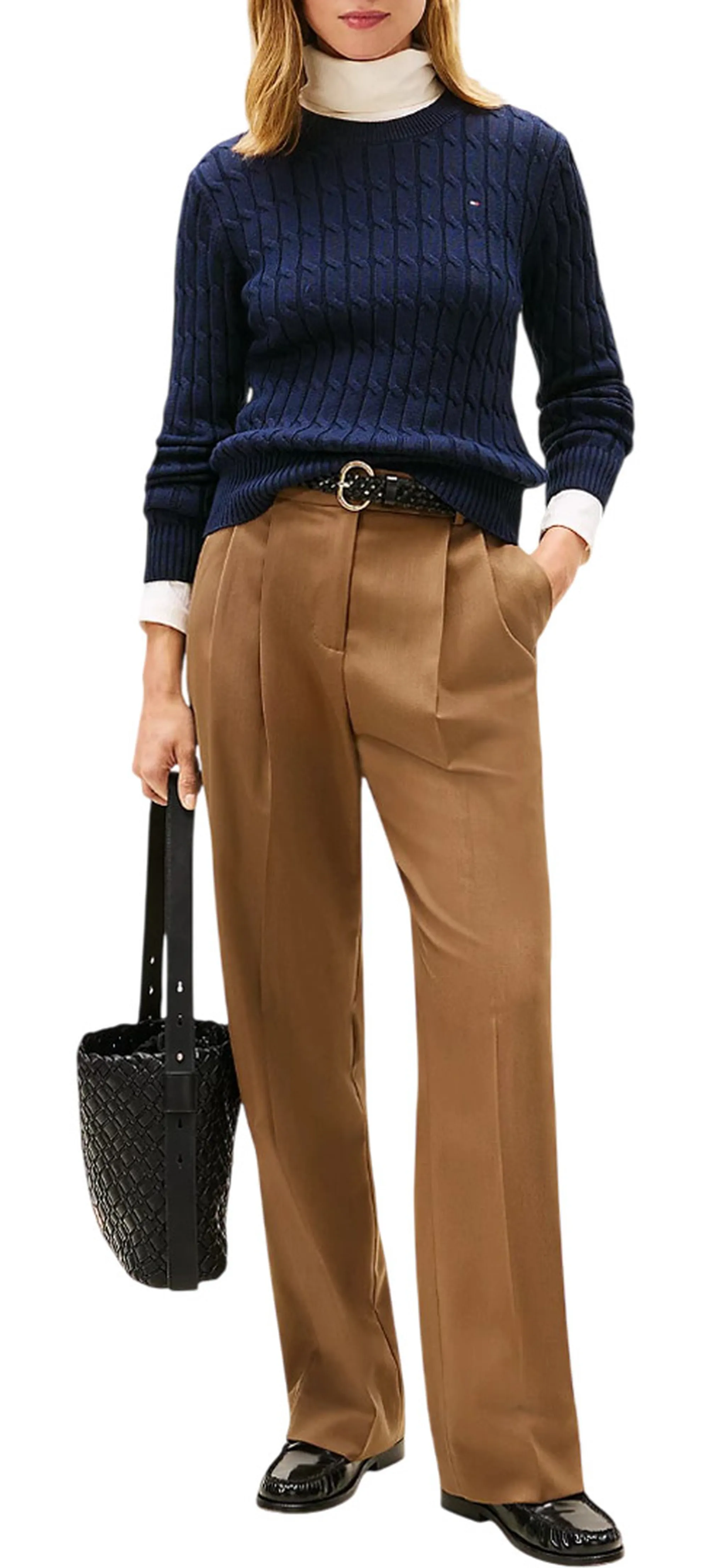 Tommy Hilfiger B'Braided Knit' Blue Ww0Ww47644 170565