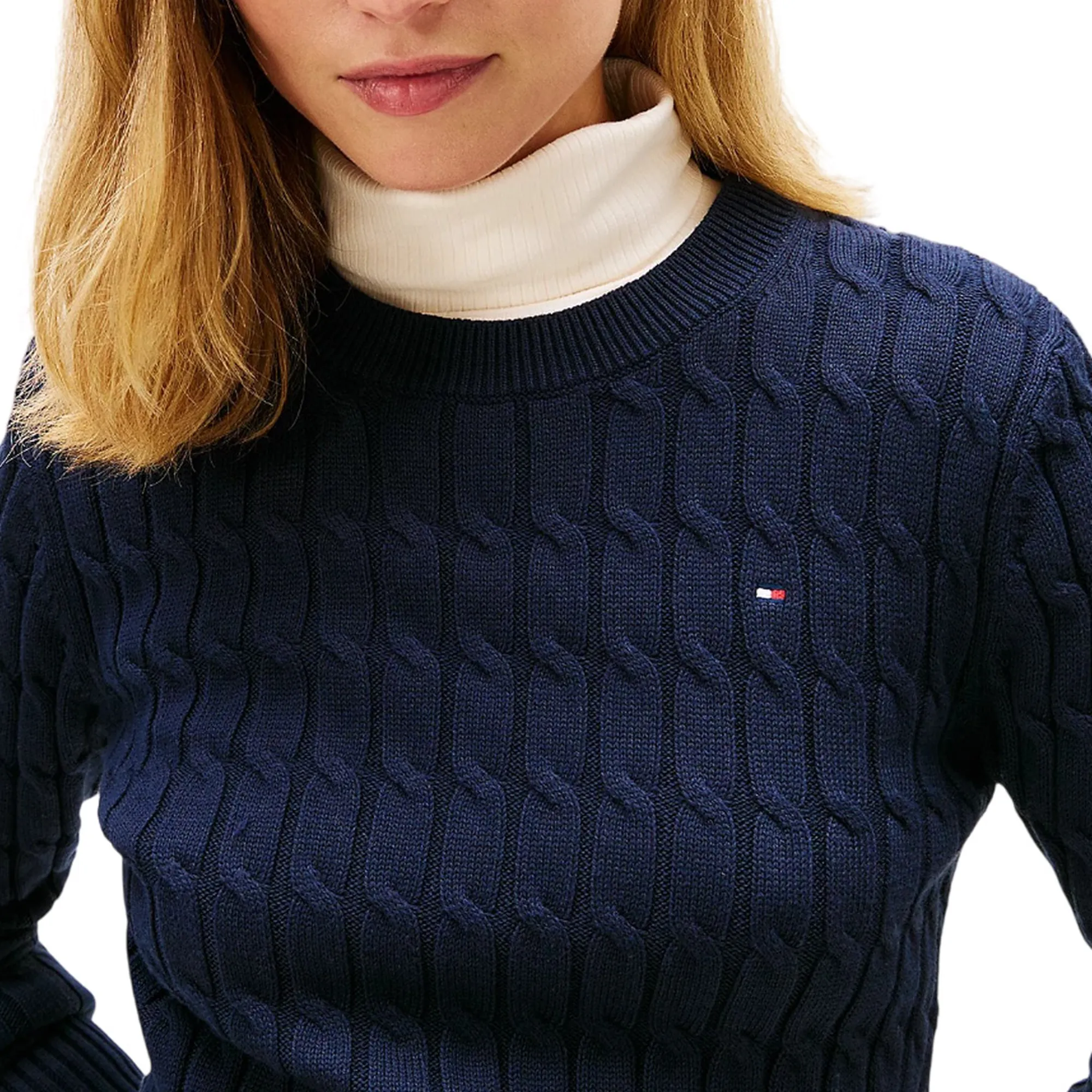 Tommy Hilfiger B'Braided Knit' Blue Ww0Ww47644 170566