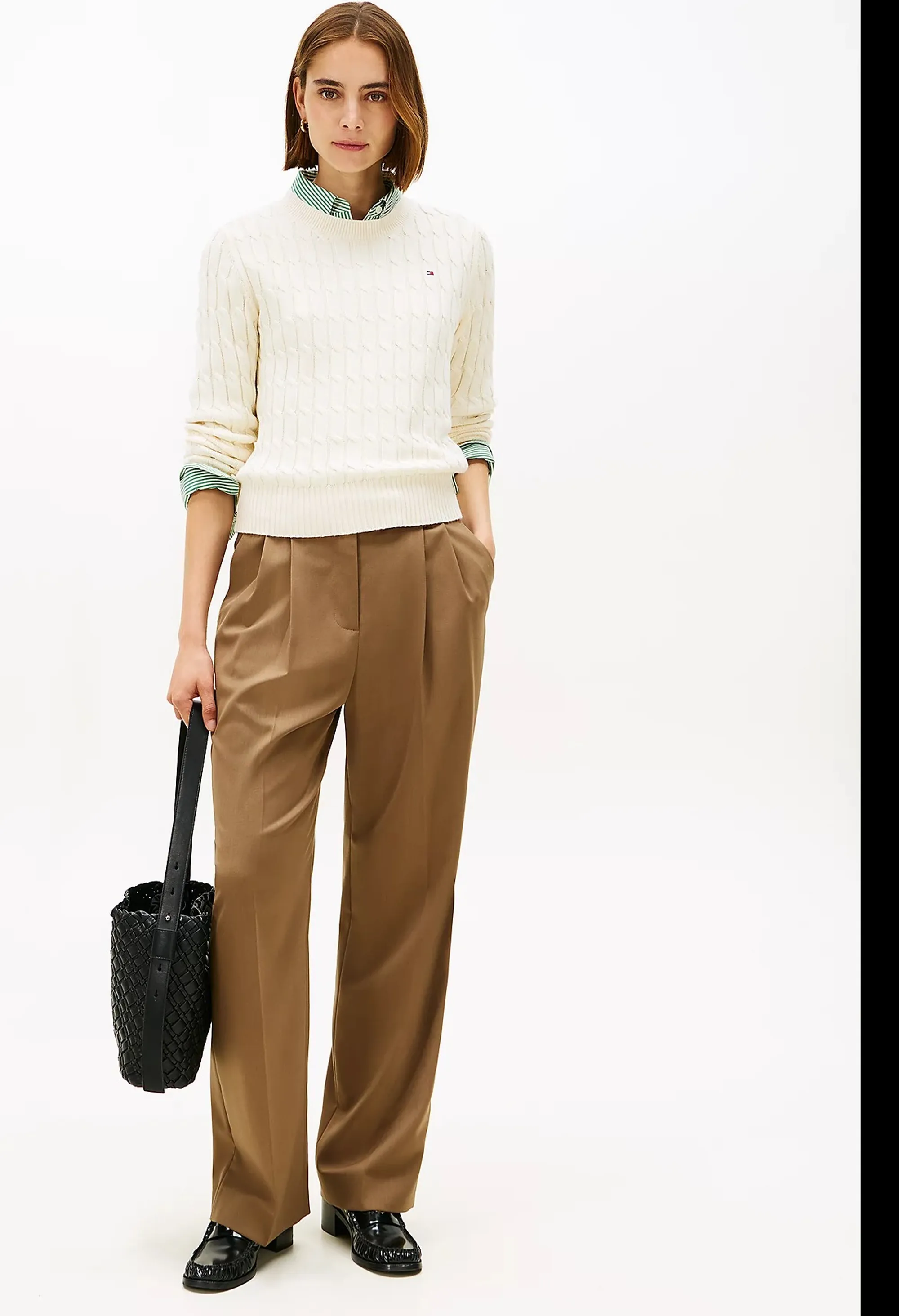 Tommy Hilfiger B'Braided Knit' Cream Ww0Ww47644 169696