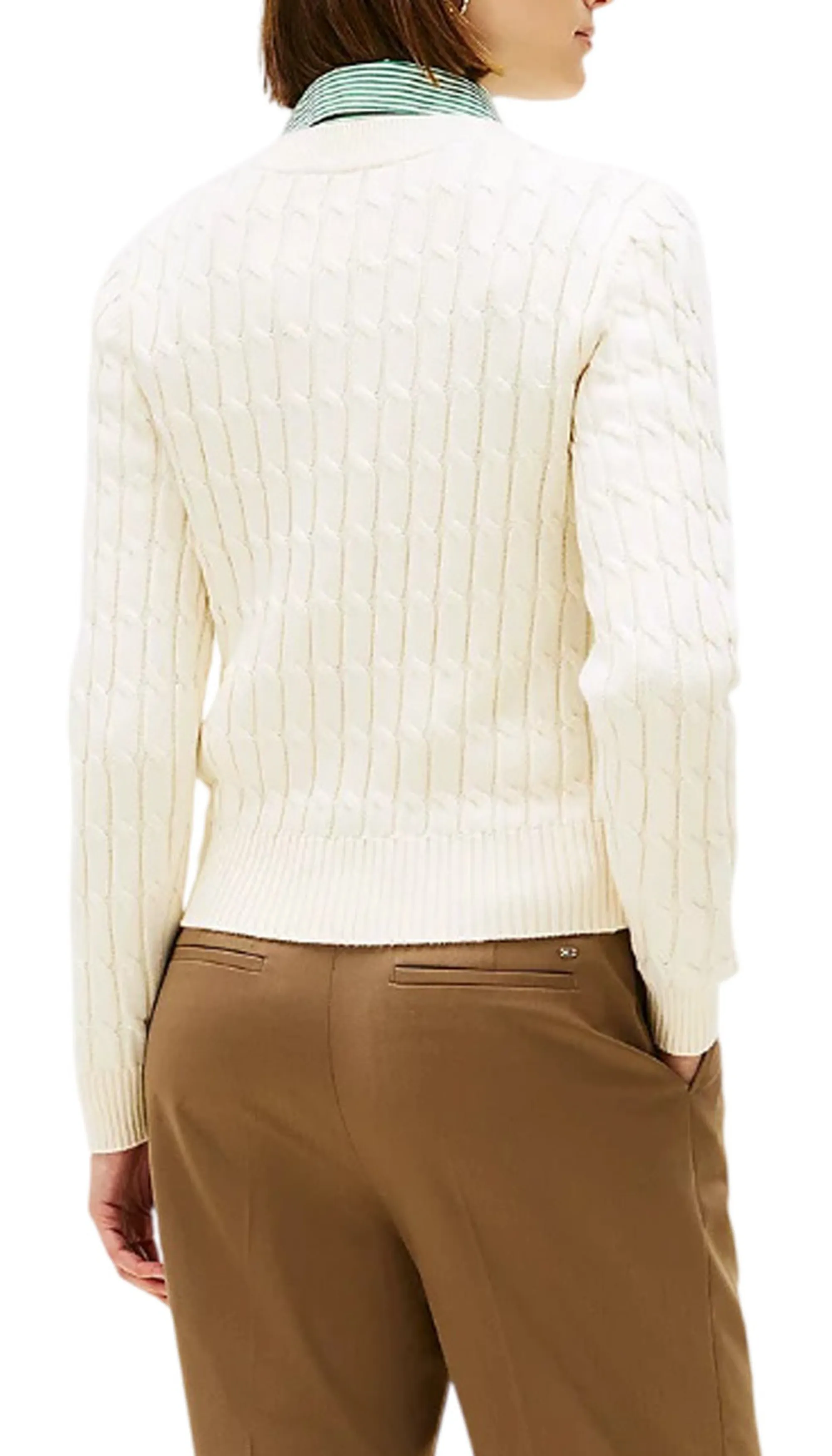 Tommy Hilfiger B'Braided Knit' Cream Ww0Ww47644 170551