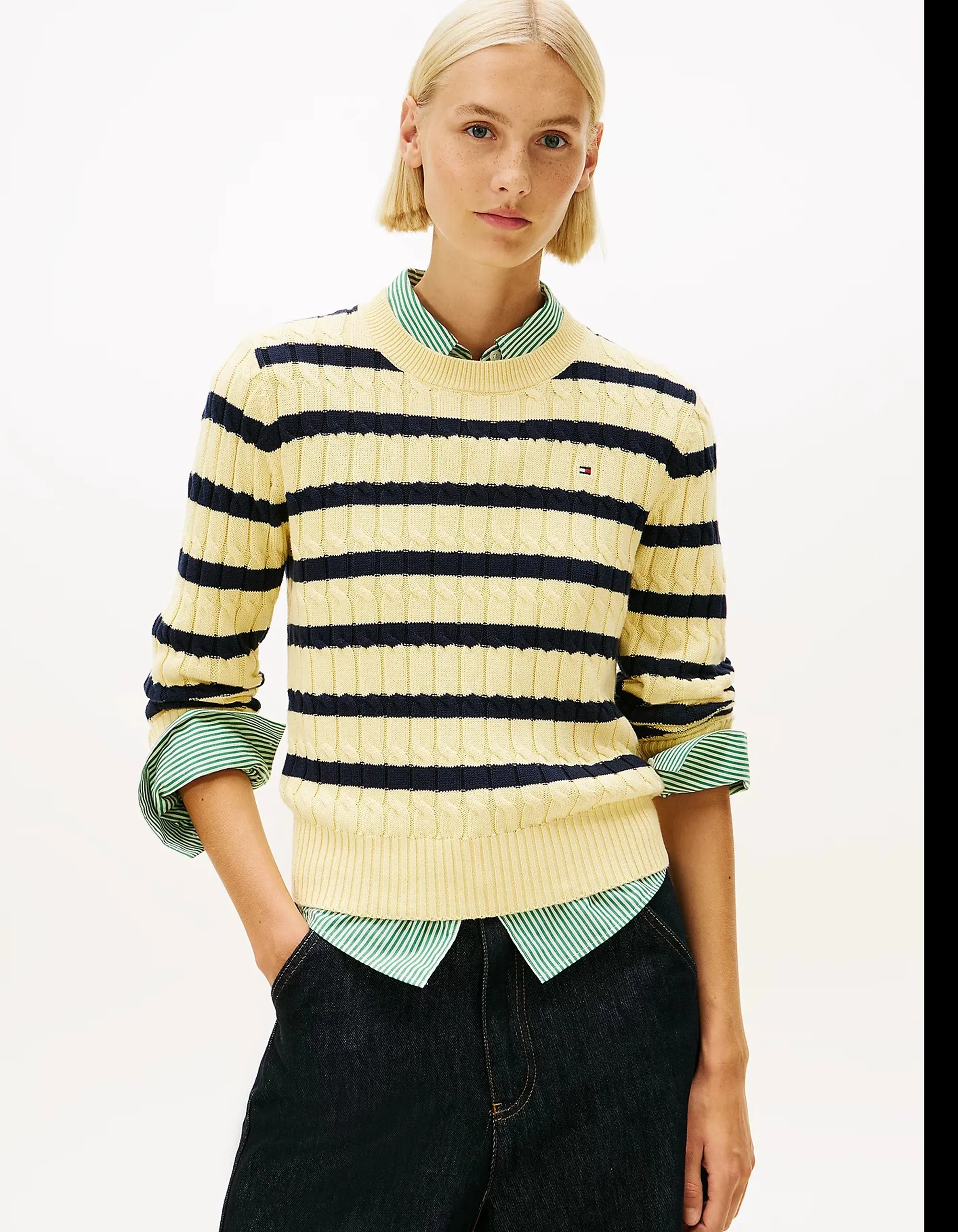 Tommy Hilfiger B'Braided Knit' Yellow Ww0Ww47644 169692
