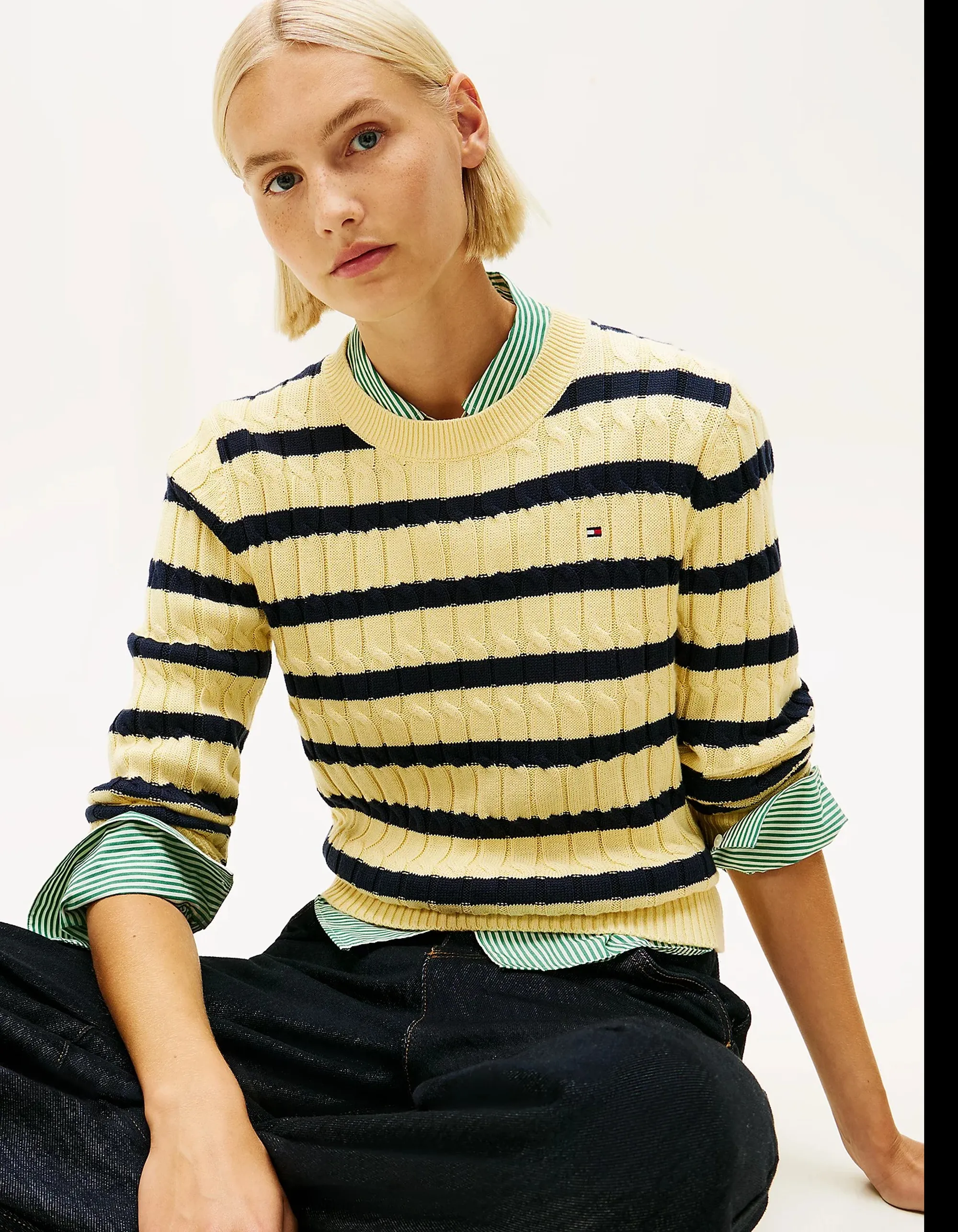 Tommy Hilfiger B'Braided Knit' Yellow Ww0Ww47644 169694