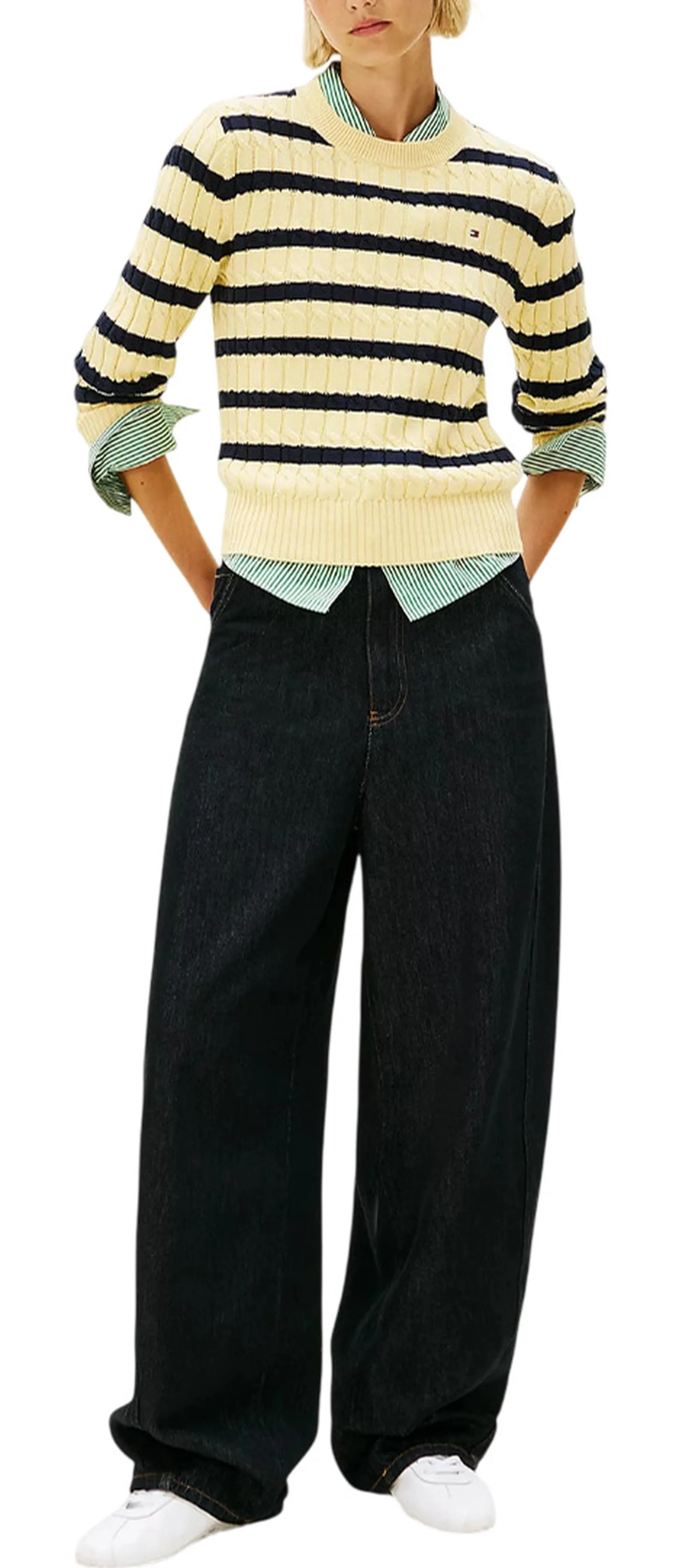 Tommy Hilfiger B'Braided Knit' Yellow Ww0Ww47644 170556