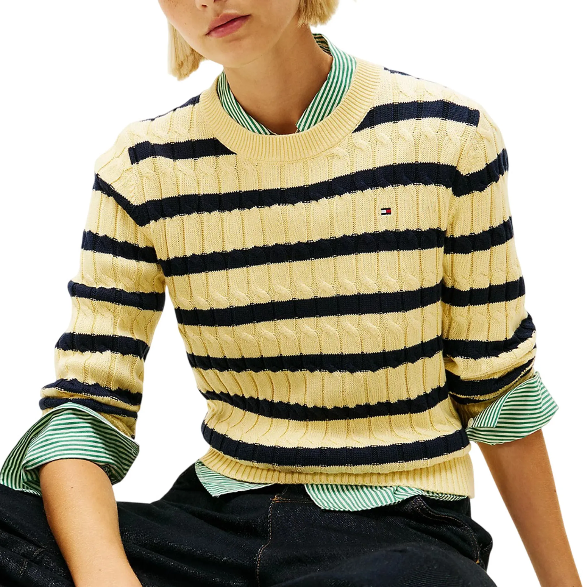 Tommy Hilfiger B'Braided Knit' Yellow Ww0Ww47644 170557