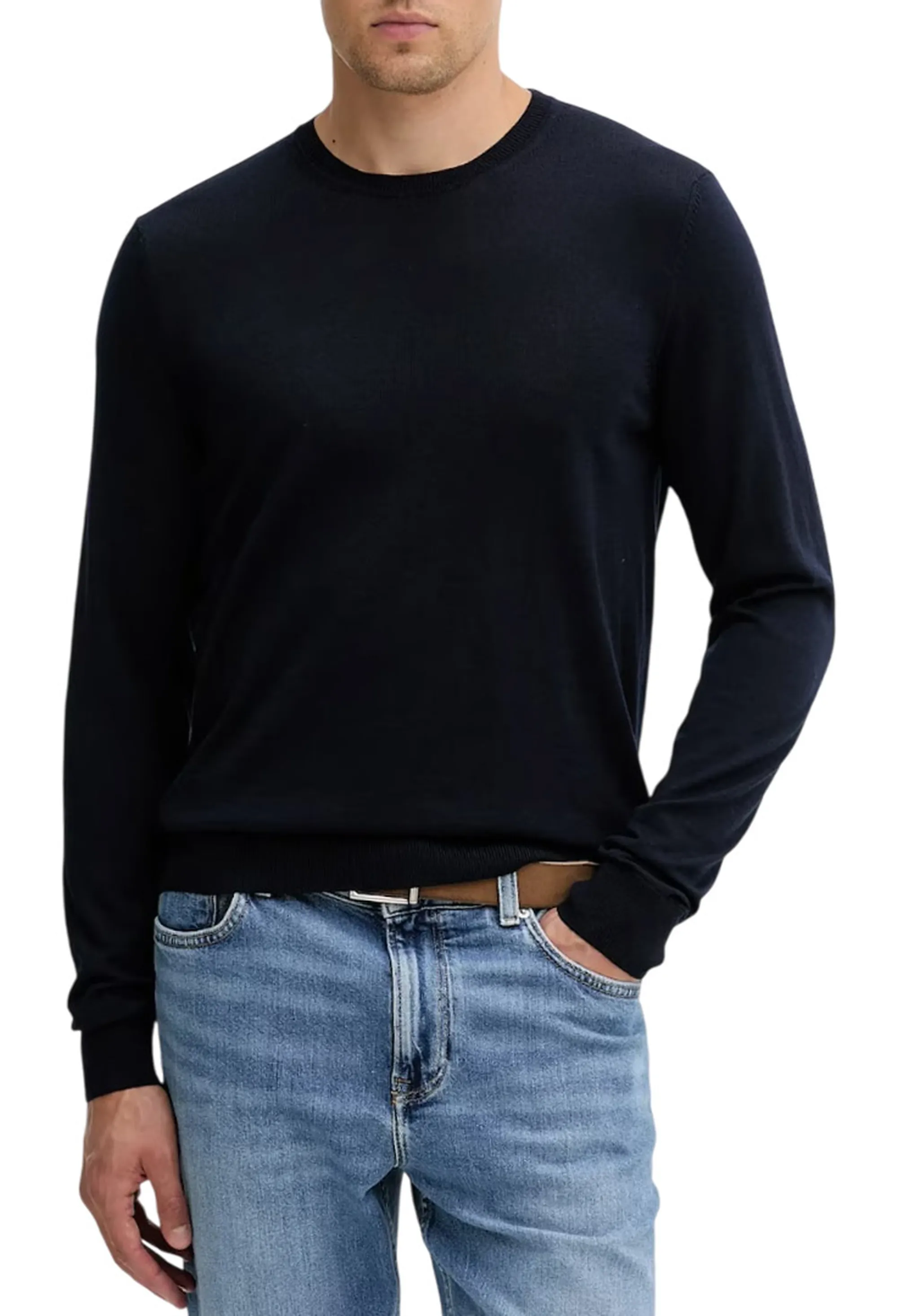 Tommy Hilfiger B'Merino Sweater' Dark Blue Mw0Mw39775 155752