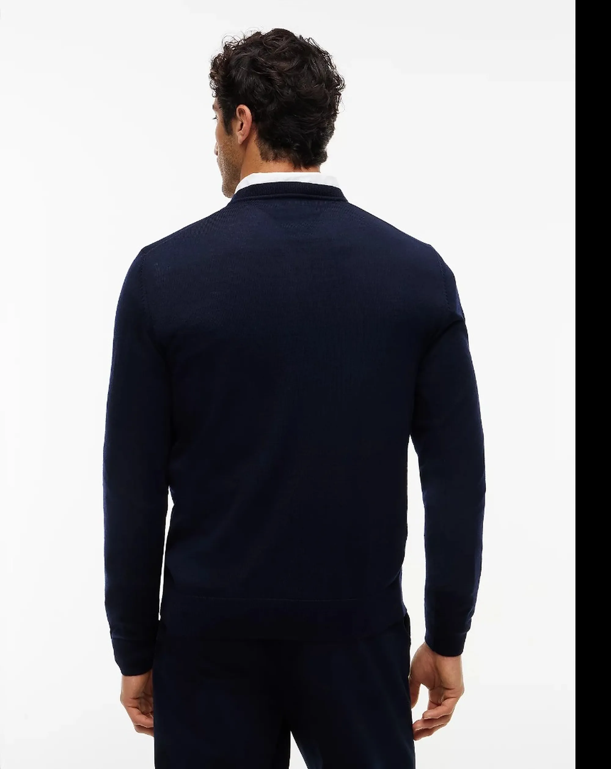 Tommy Hilfiger Maglia New York Label In Pura Lana Blu Mw0Mw44703 191561
