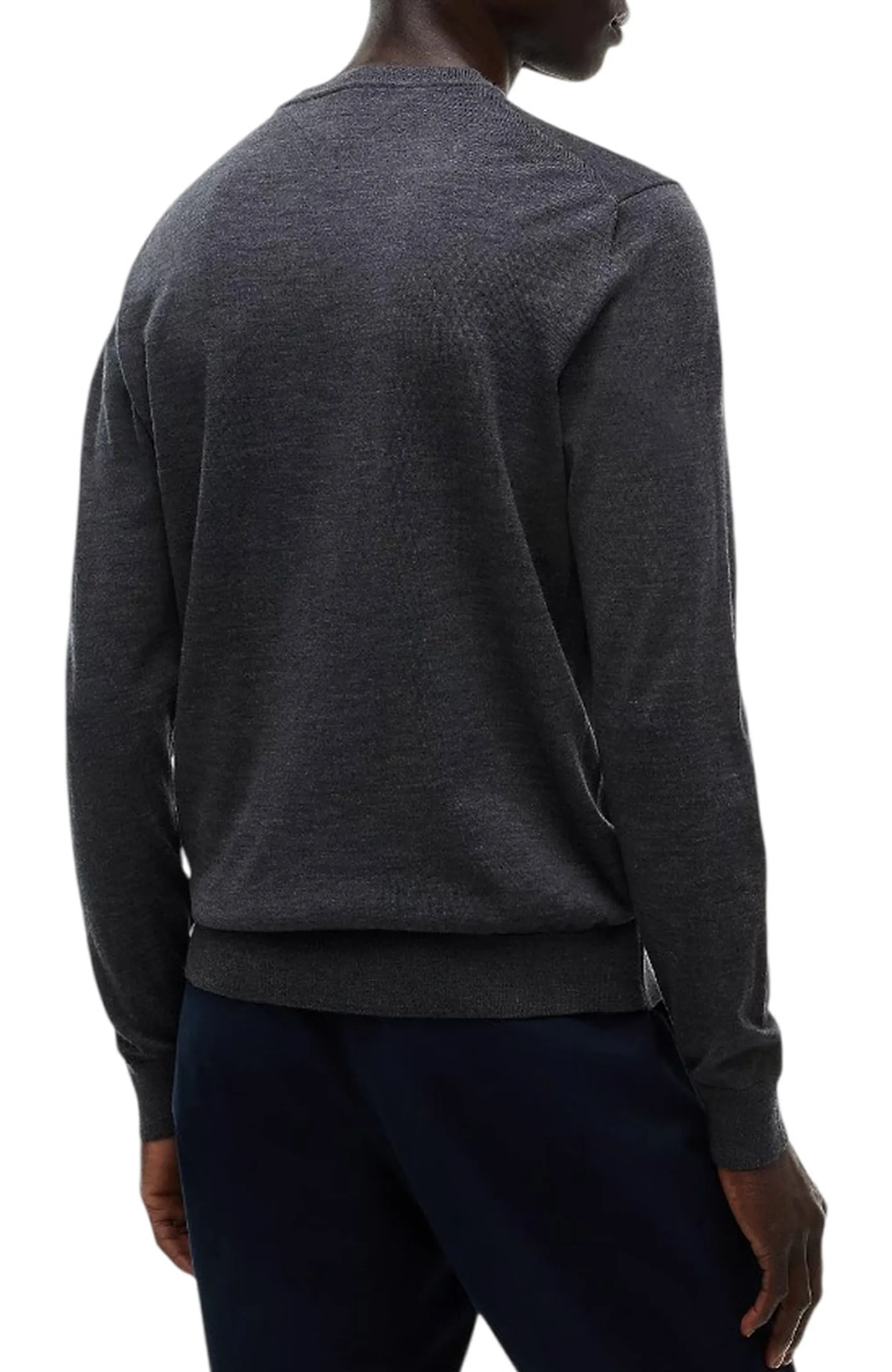 Tommy Hilfiger B'New York Label Pure Wool Sweater' Dark Gray Mw0Mw44703 191703