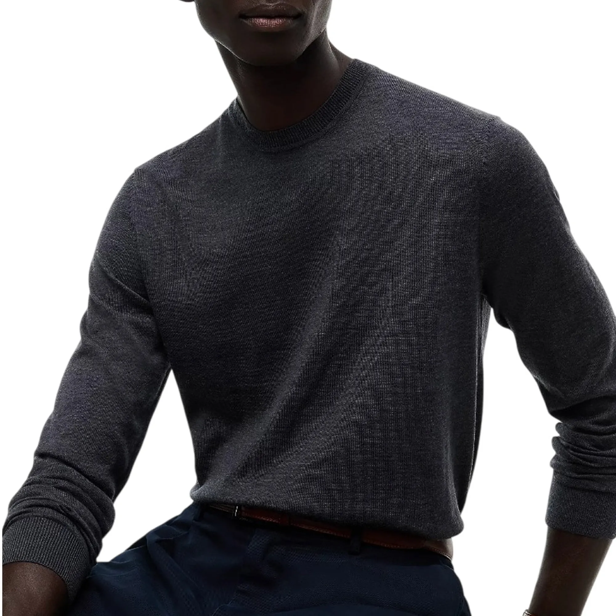 Tommy Hilfiger B'New York Label Pure Wool Sweater' Dark Gray Mw0Mw44703 191705