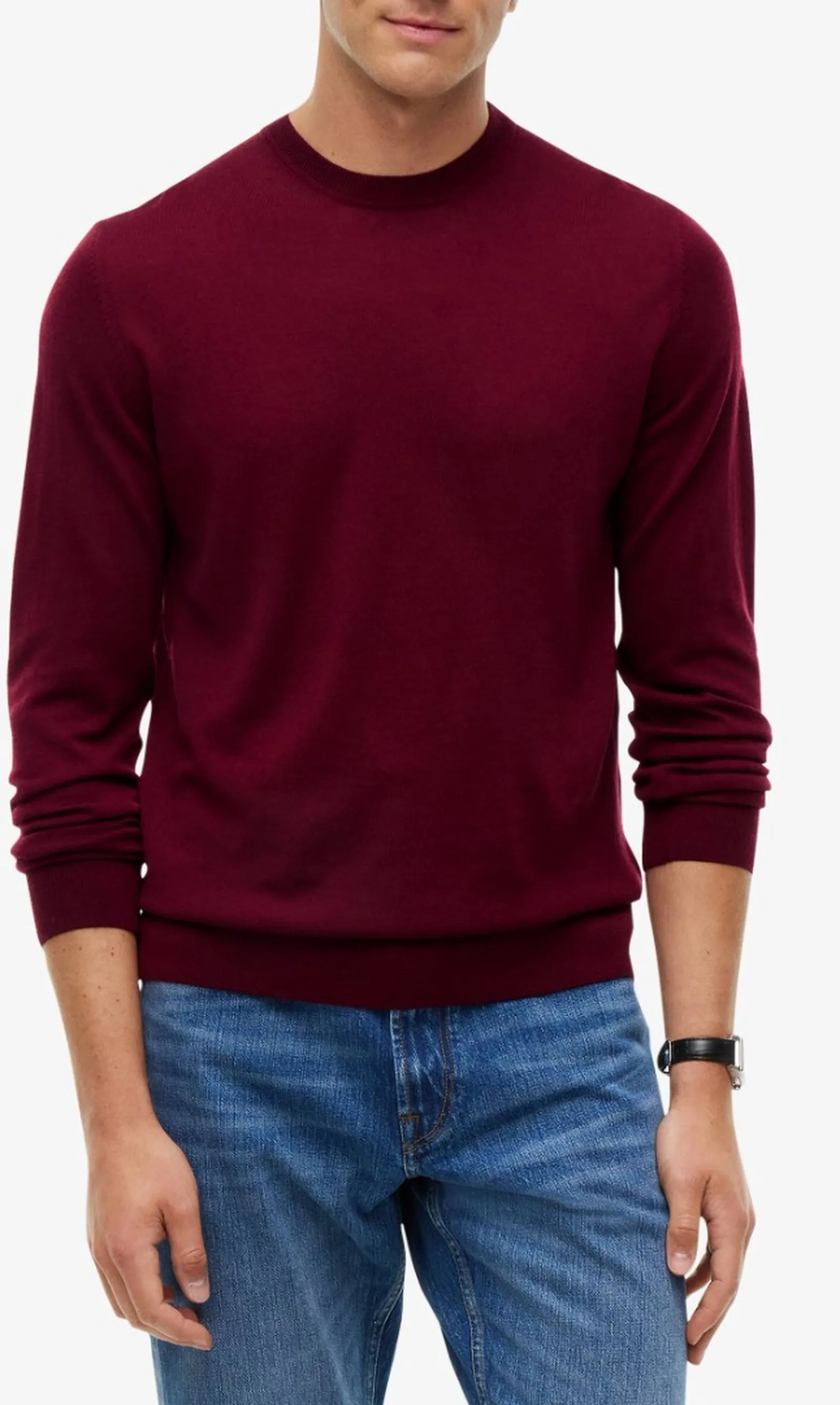 Tommy Hilfiger Maglia New York Label In Pura Lana Rosso Mw0Mw44703 191567