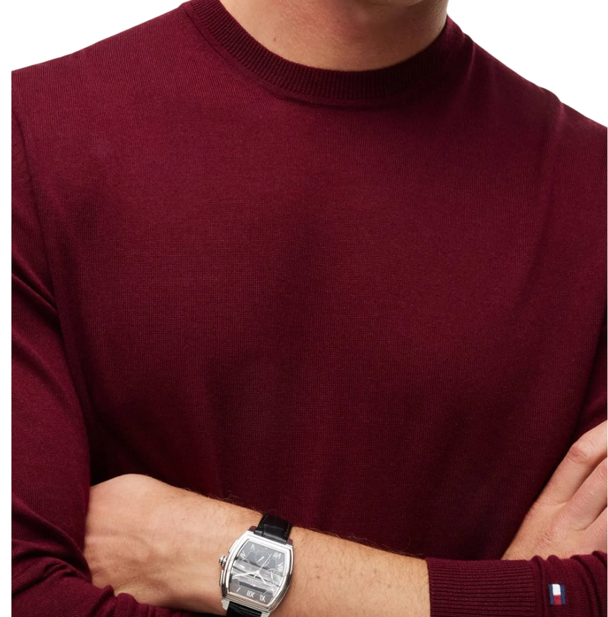 Tommy Hilfiger B'New York Label Pure Wool Sweater' Red Mw0Mw44703 191701