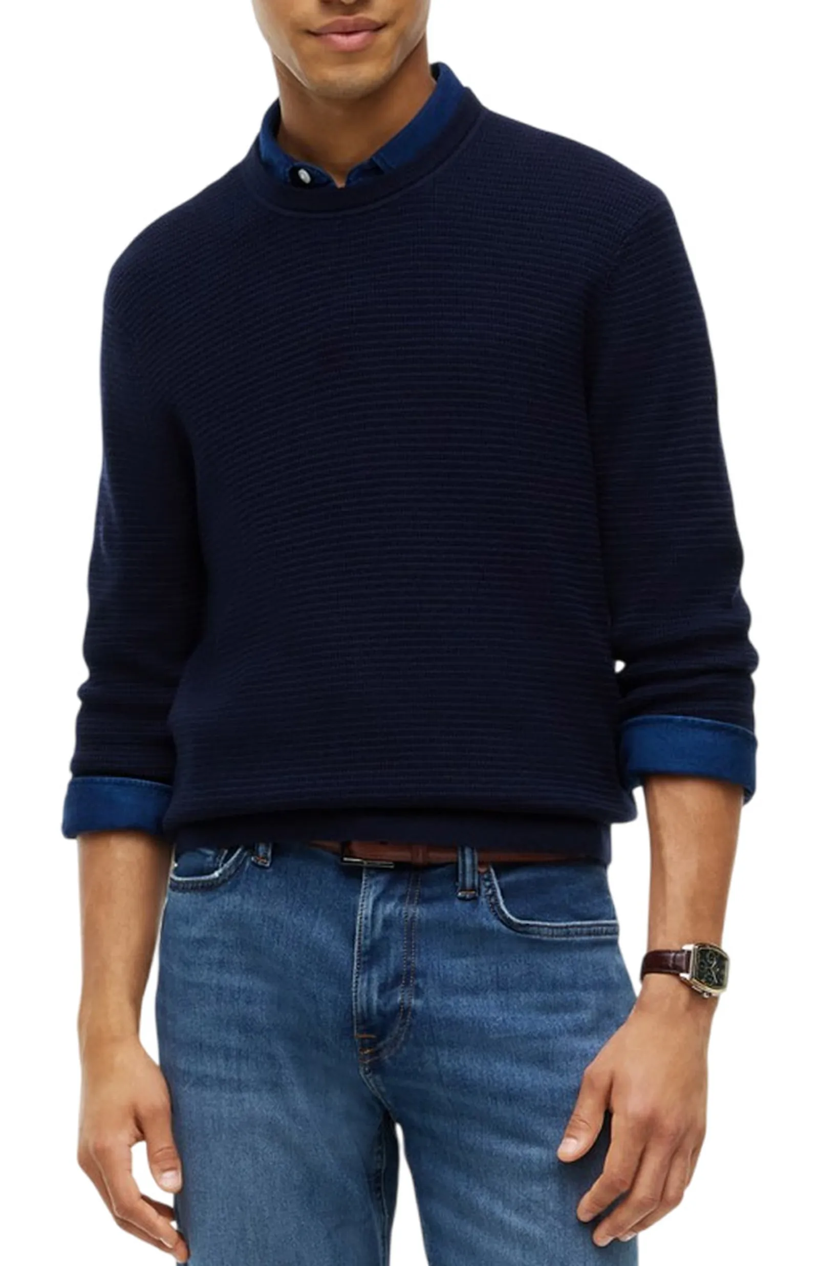 Tommy Hilfiger Maglia Pima Blu Scuro Mw0Mw44759 184876