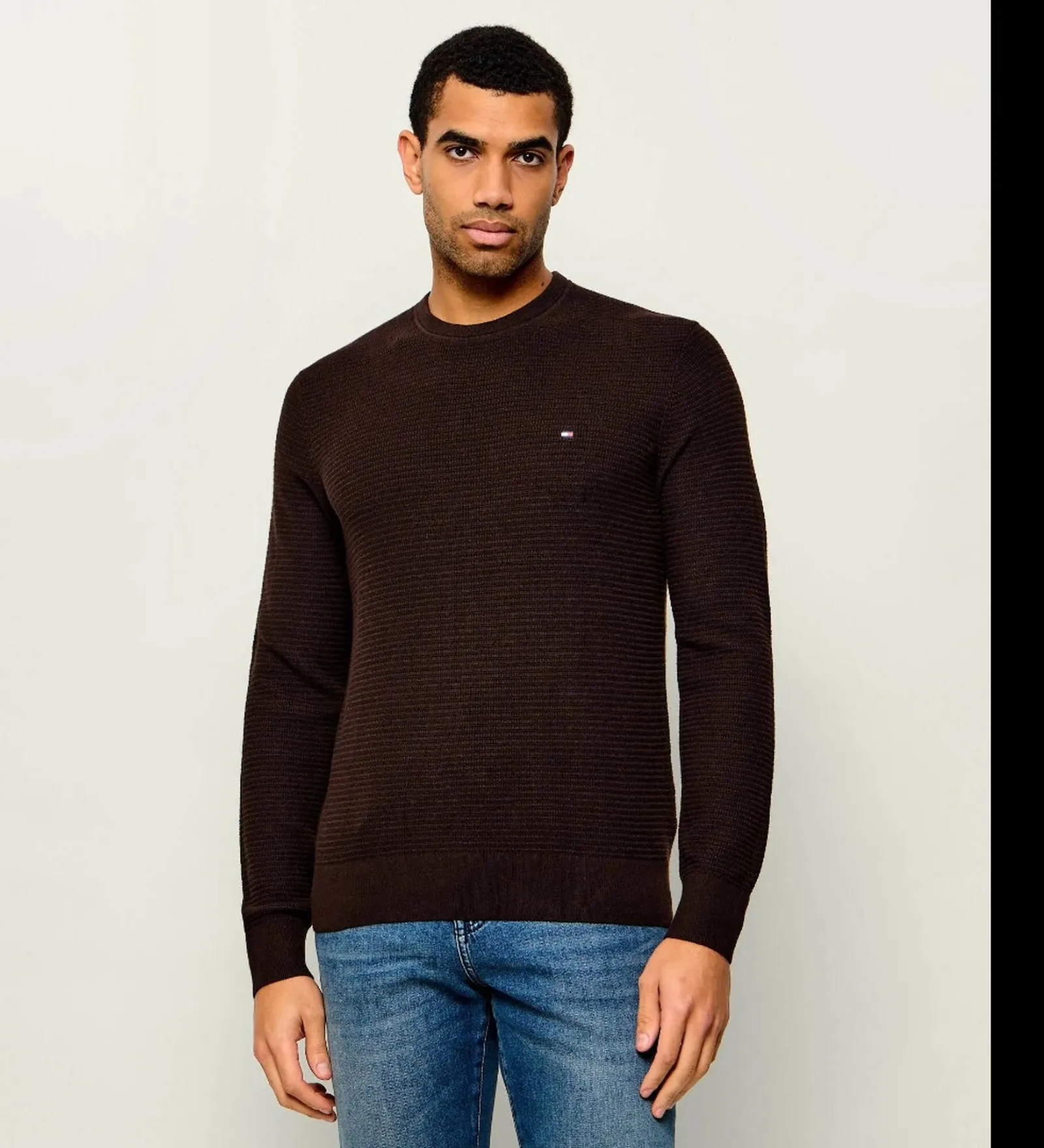 Tommy Hilfiger Maglia Pima Cioccolato Mw0Mw44759 201420