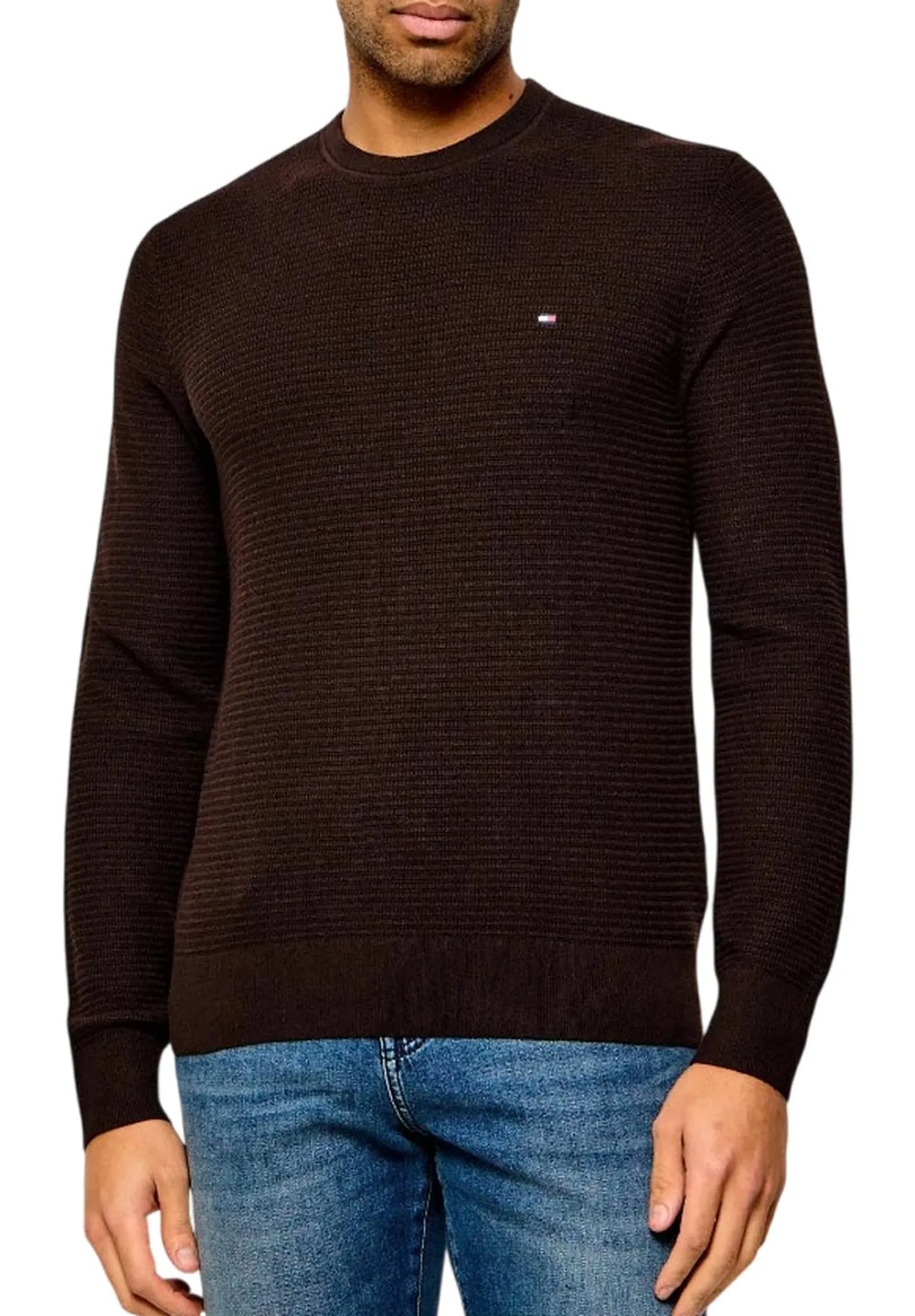 Tommy Hilfiger Maglia Pima Cioccolato Mw0Mw44759 201815