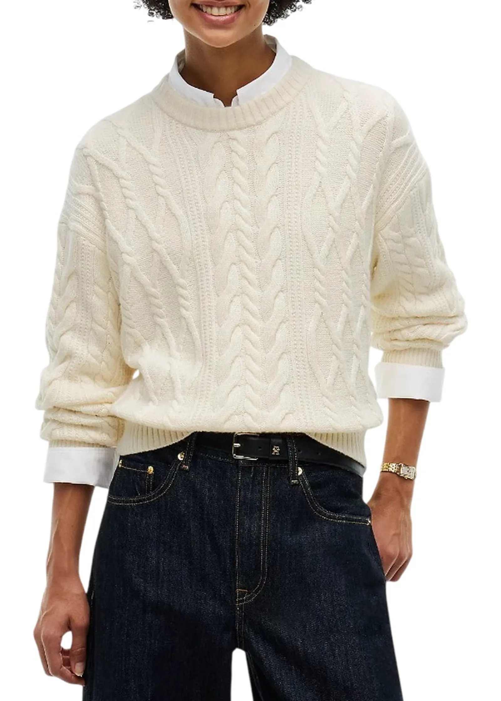 Tommy Hilfiger Maglia Relaxed Fit Con Seta Avorio Ww0Ww51396 194964