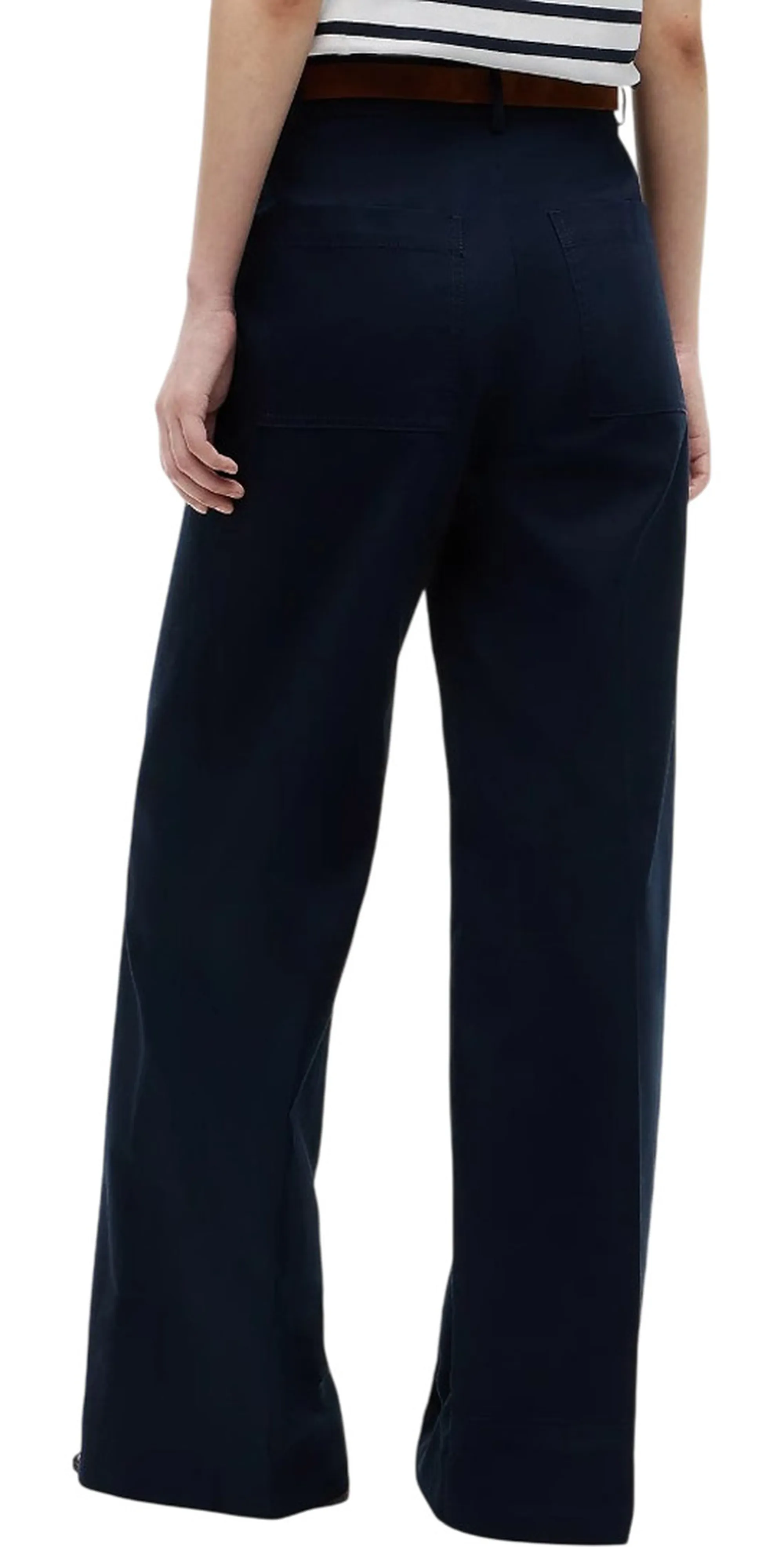 Tommy Hilfiger Pantalone Chino Largo Blu Scuro Ww0Ww50135 184946