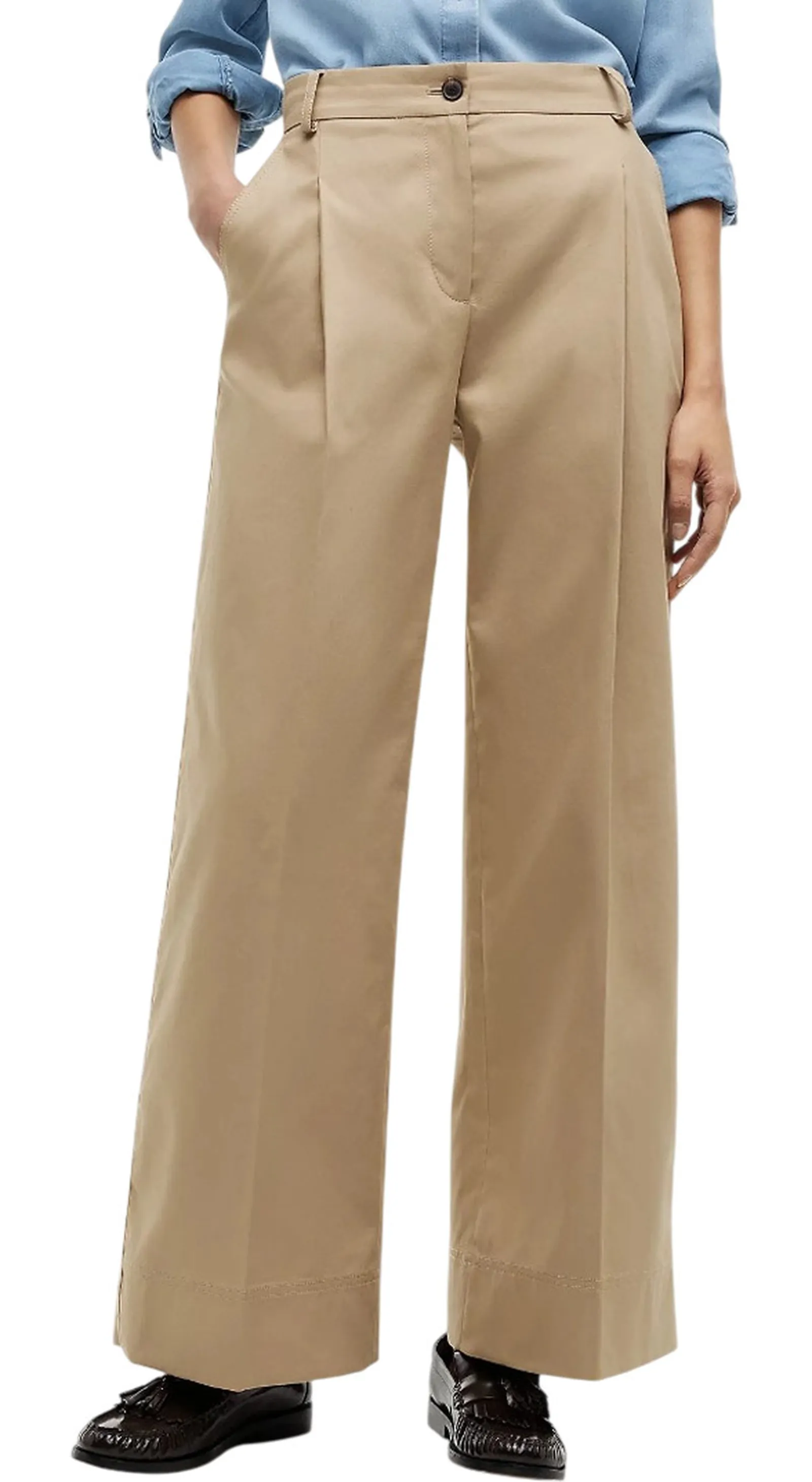 Tommy Hilfiger Pantalone Chino Largo Cammello Ww0Ww50135 184931