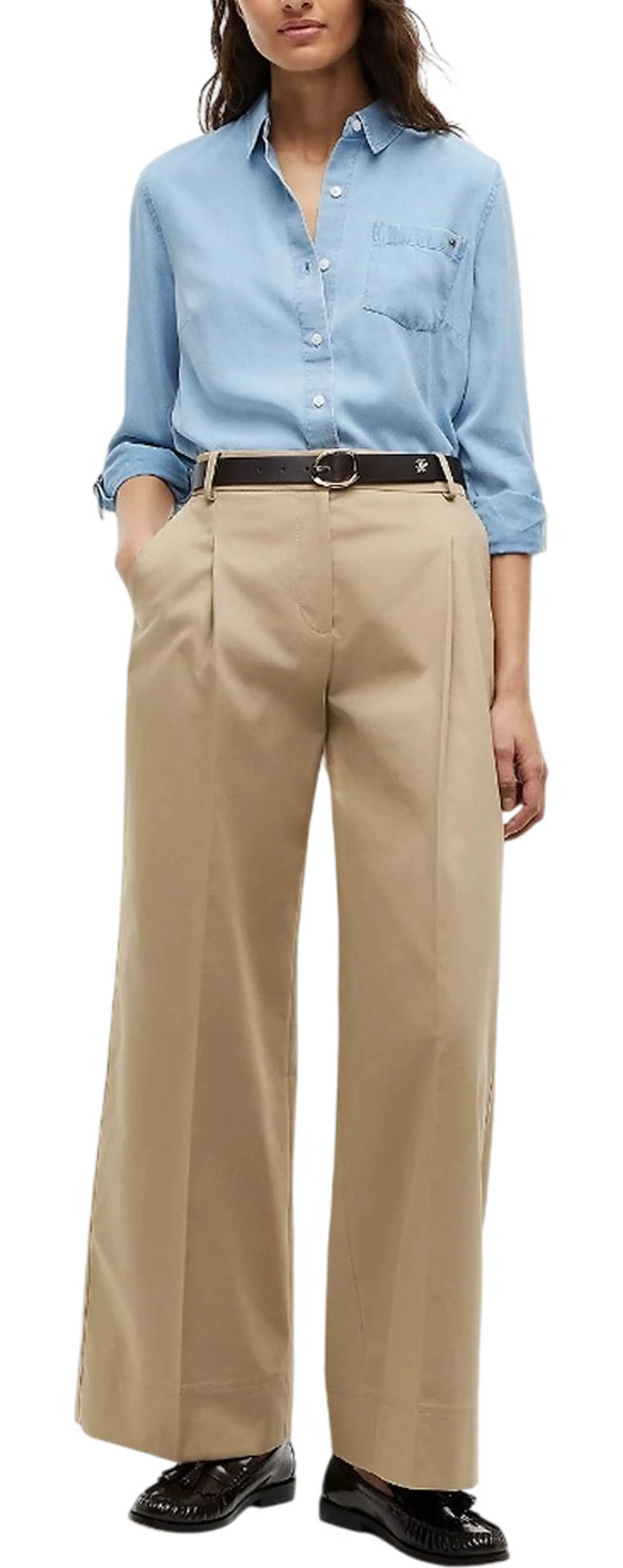 Tommy Hilfiger Pantalone Chino Largo Cammello Ww0Ww50135 184938