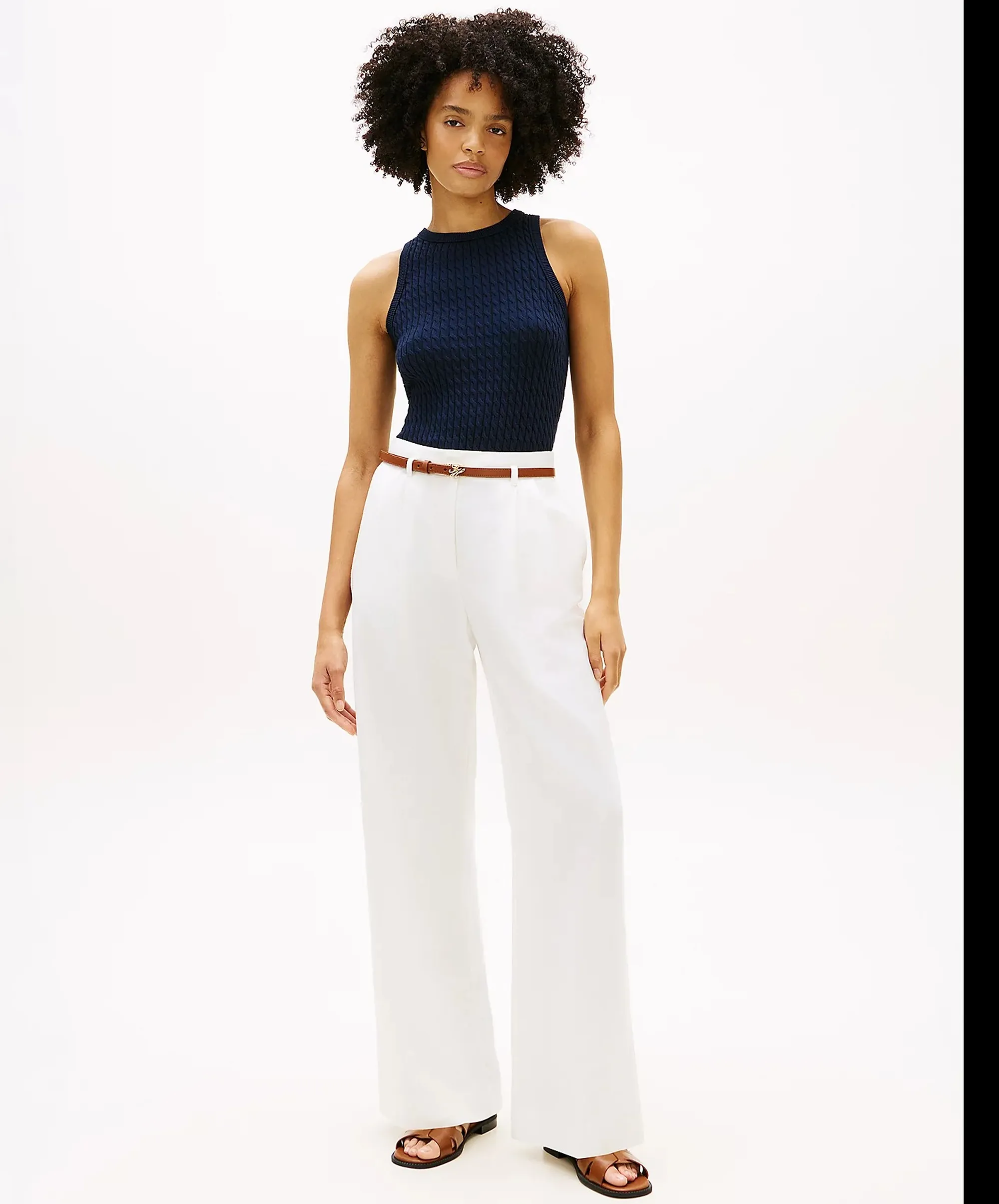 Tommy Hilfiger B'Linen Blend Trousers' White Ww0Ww48884 171419