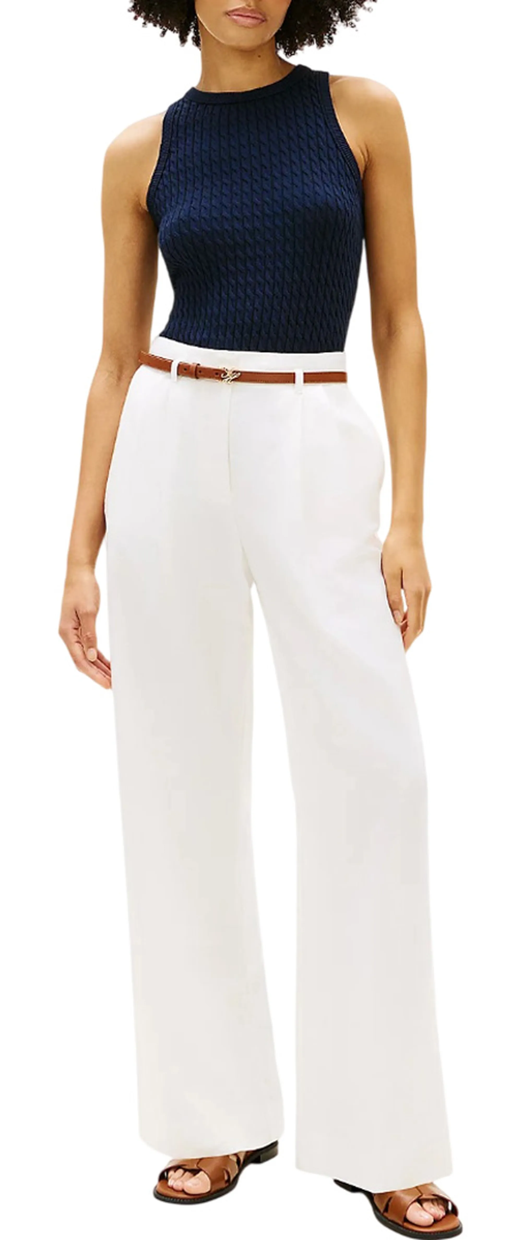 Tommy Hilfiger B'Linen Blend Trousers' White Ww0Ww48884 176956